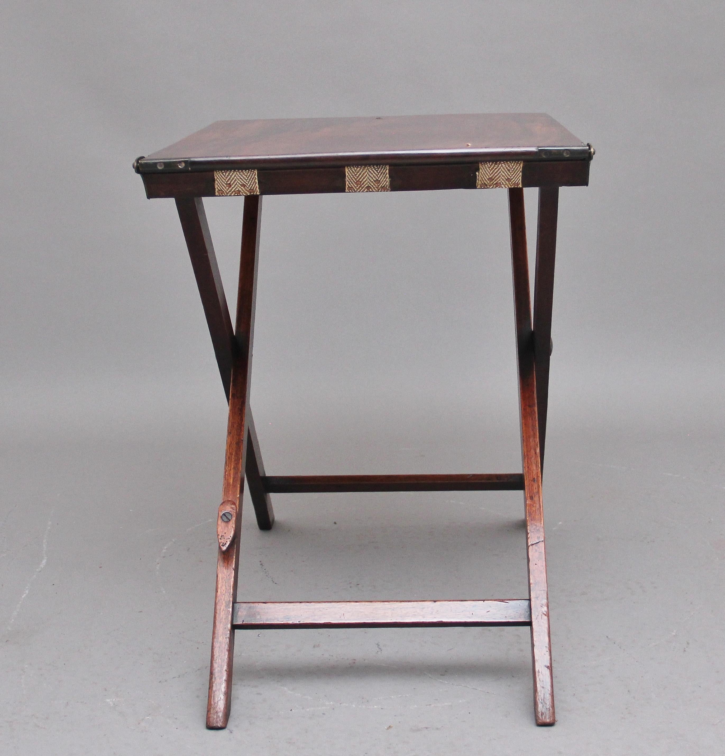 Early 19th Century Mahogany Butlers Tray on Stand For Sale 2