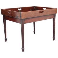 Early 19th Century Mahogany Butlers Tray on Stand