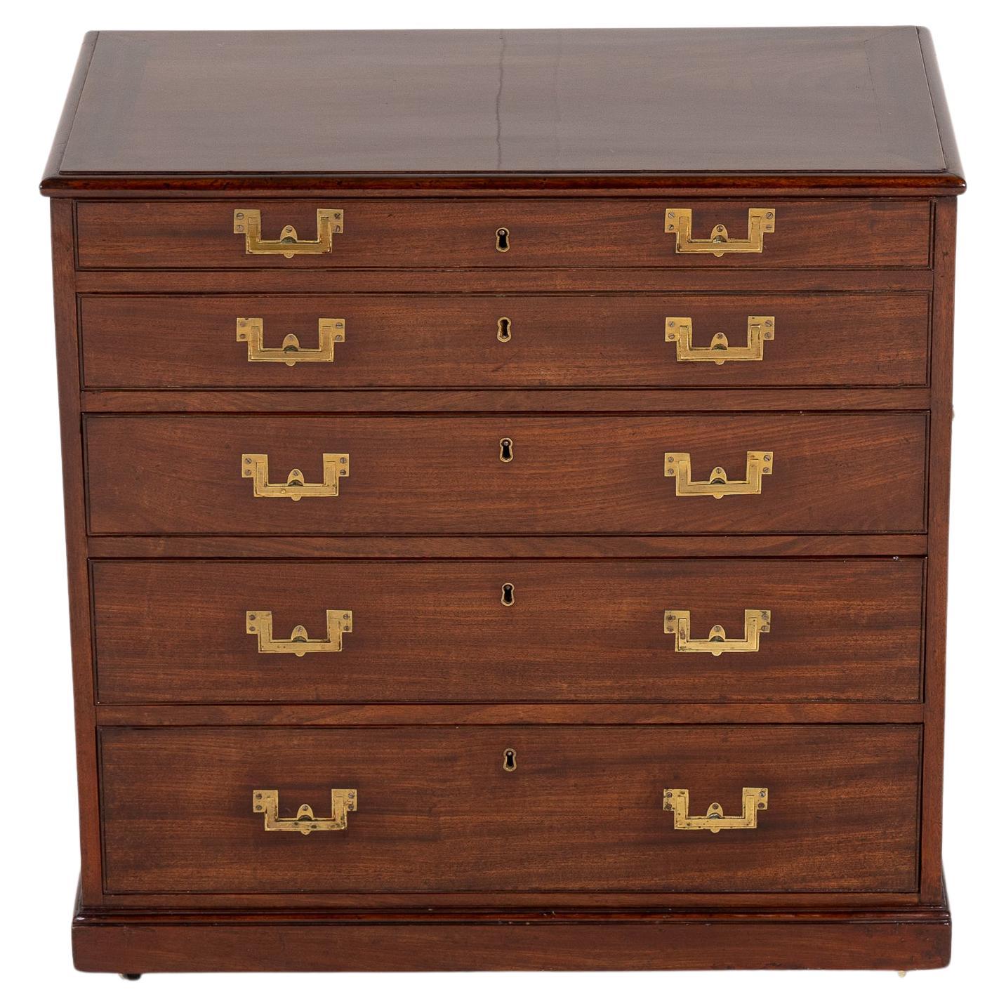 Early 19th Century Mahogany Campaign Chest
