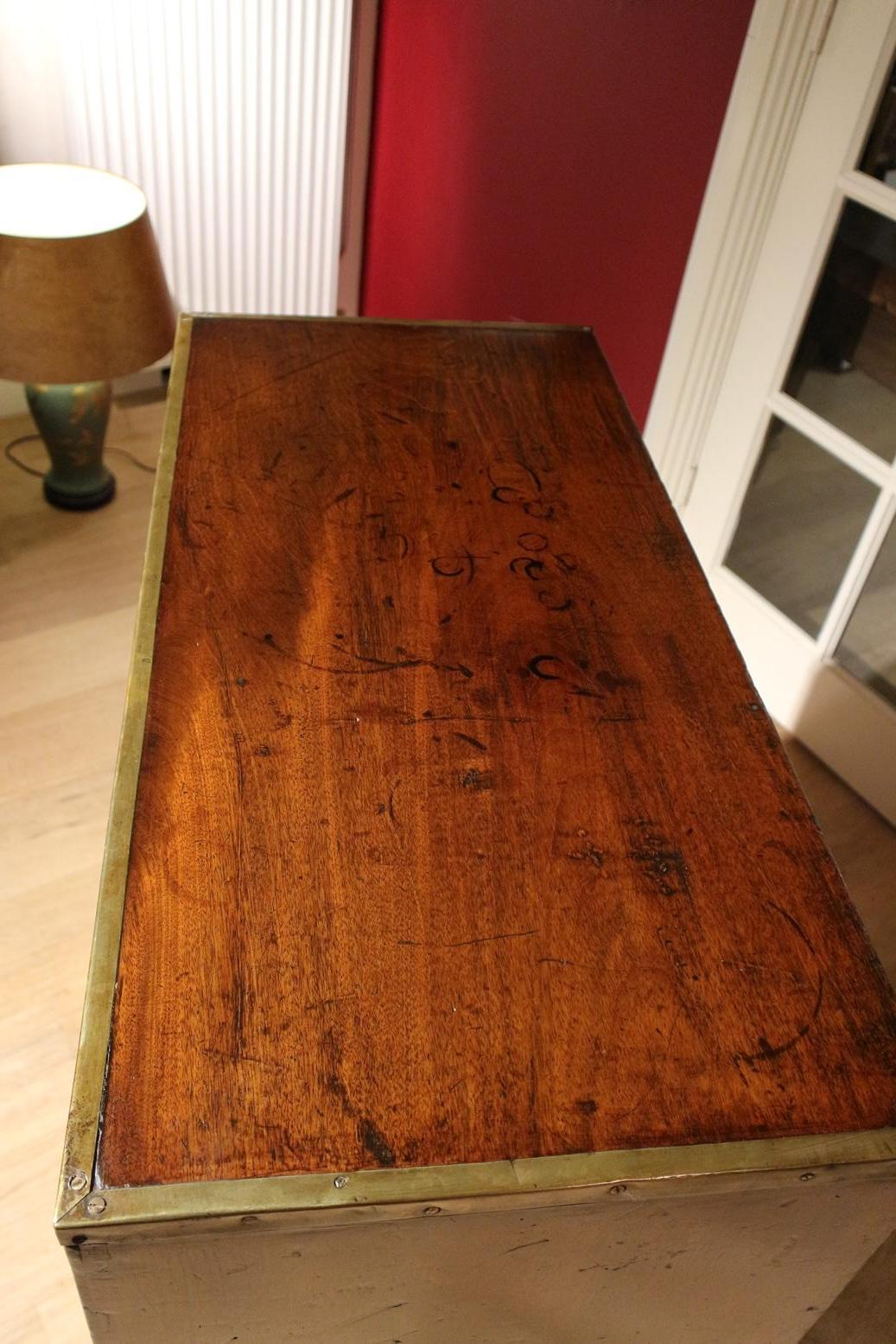 Early 19th Century Mahogany Campaign Chest of Drawers 2