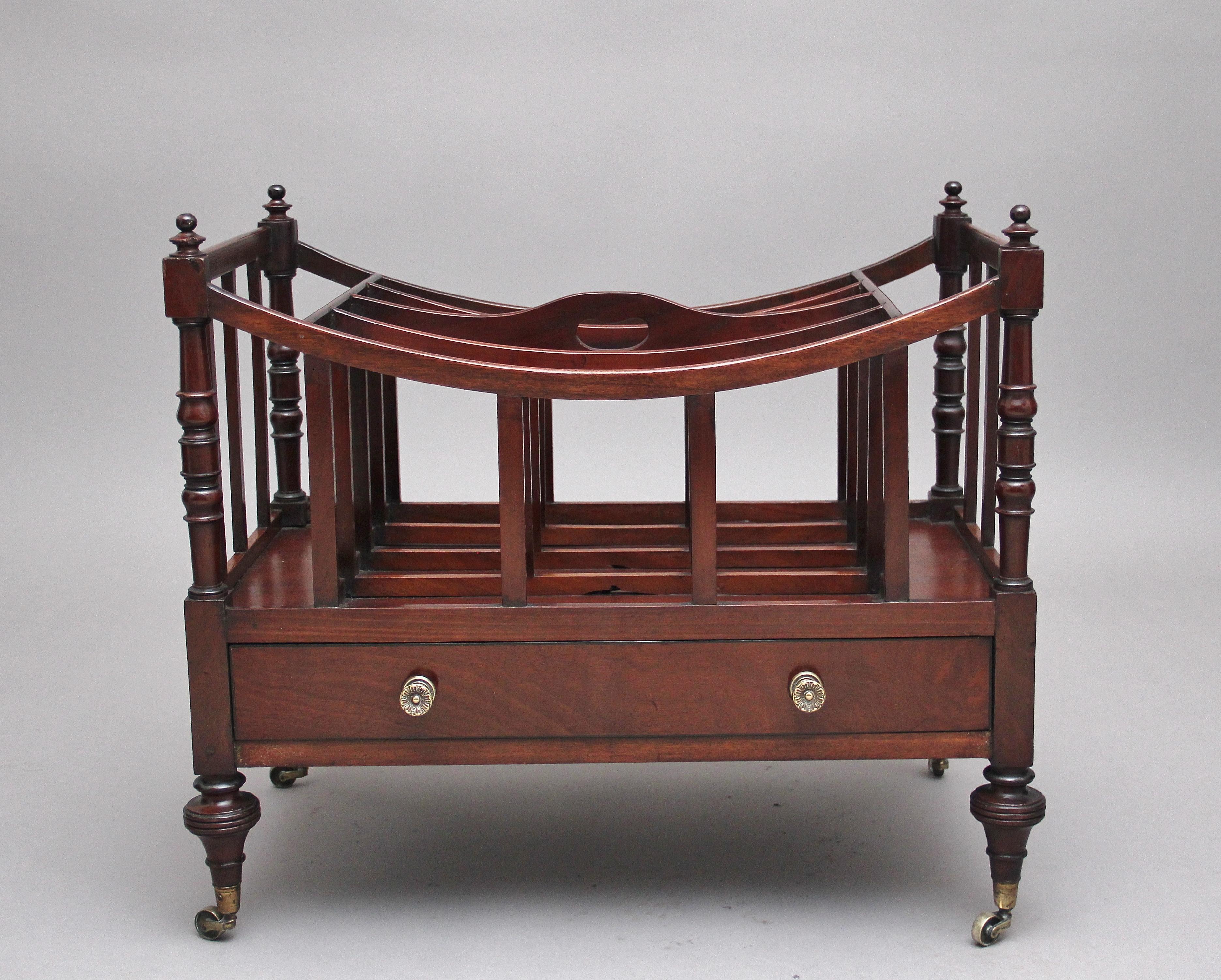 Regency Early 19th Century mahogany Canterbury For Sale