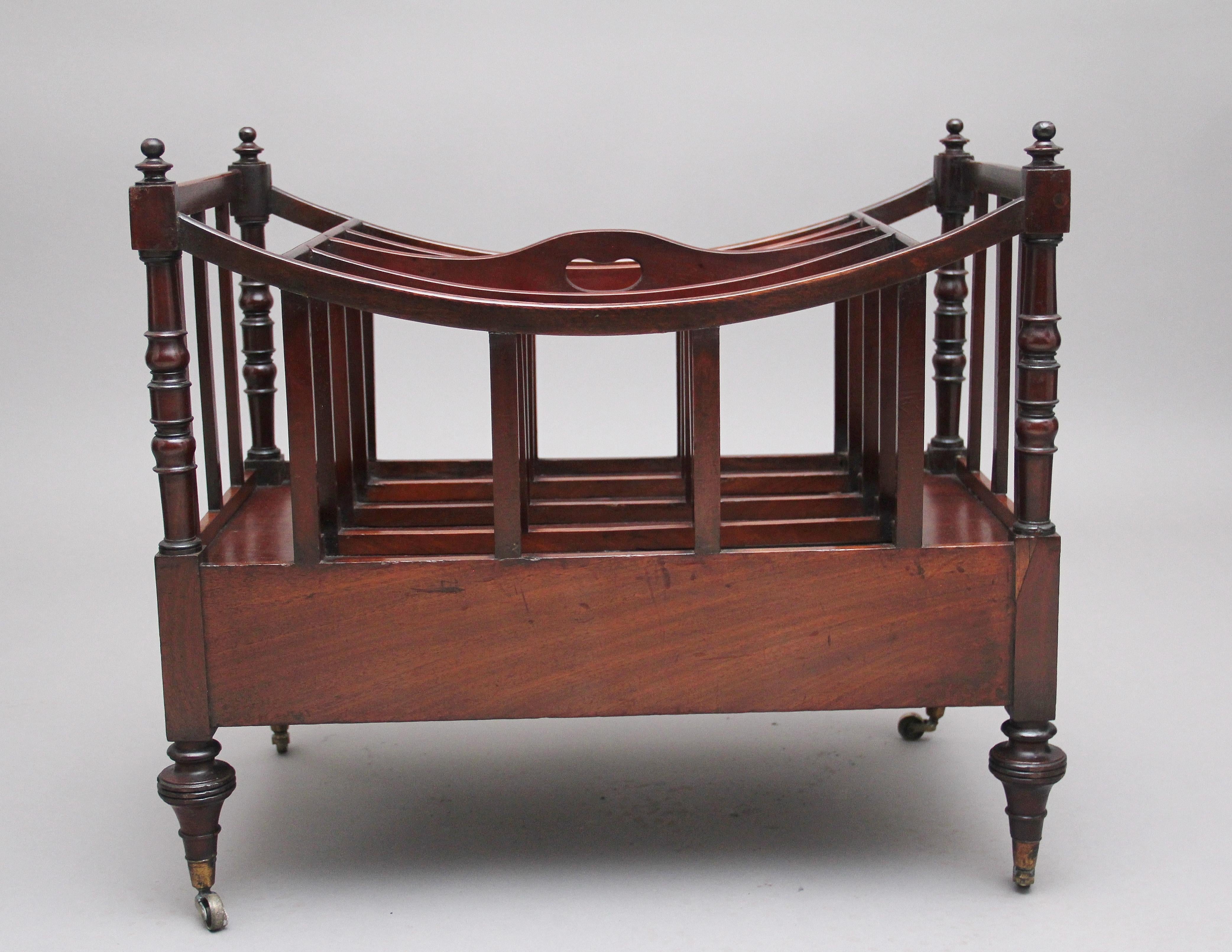 Early 19th Century mahogany Canterbury In Good Condition For Sale In Martlesham, GB