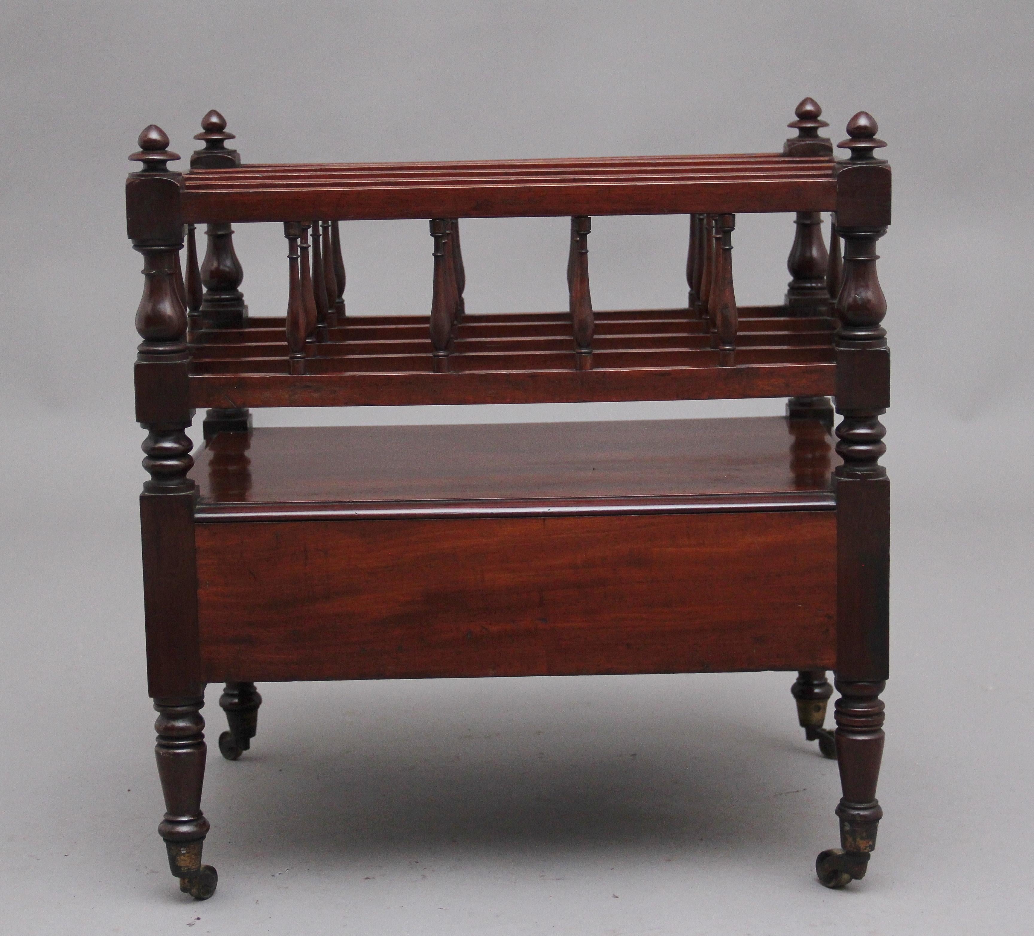 Early 19th Century Mahogany Canterbury In Good Condition For Sale In Martlesham, GB