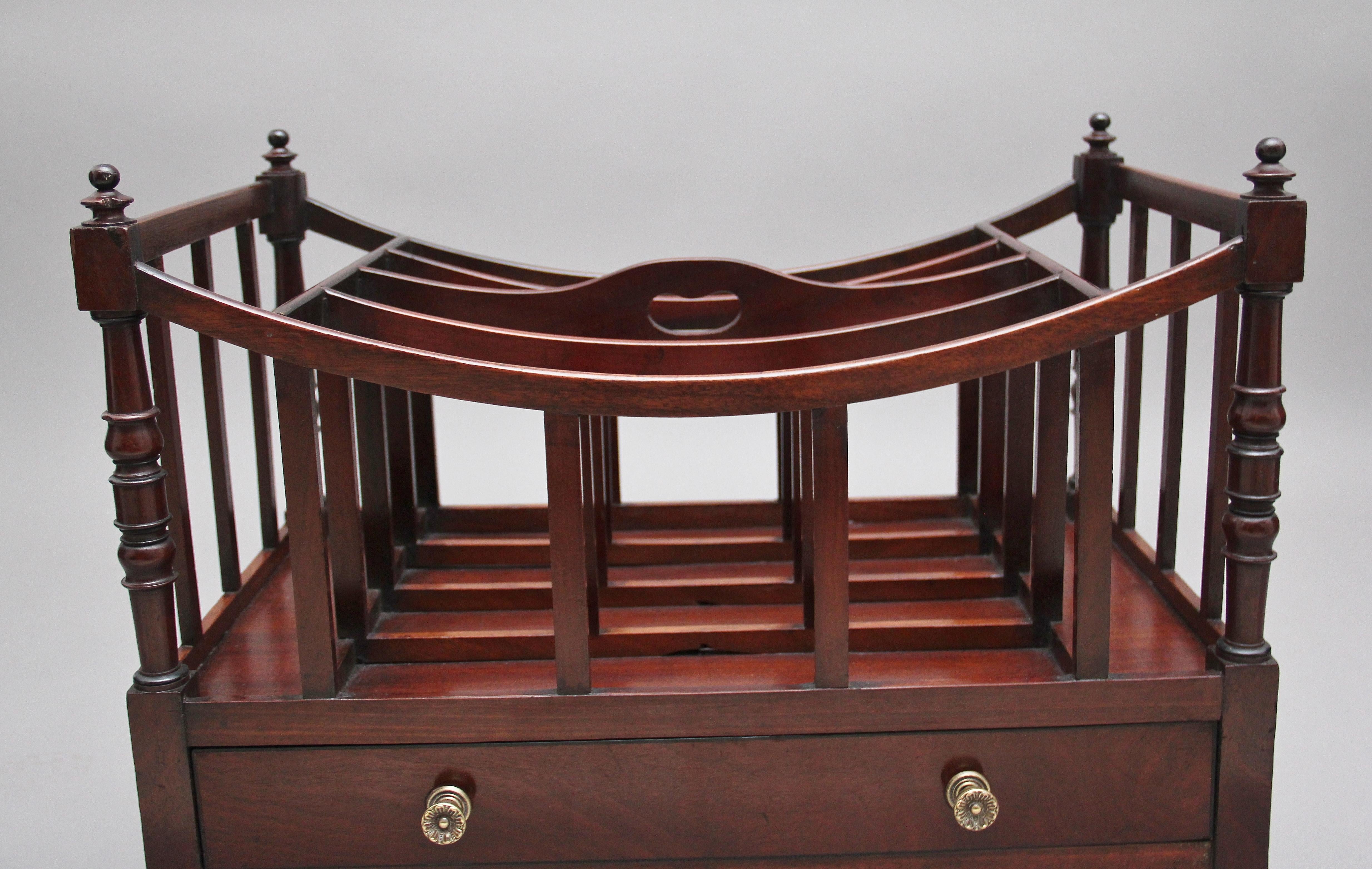 Early 19th Century mahogany Canterbury For Sale 1