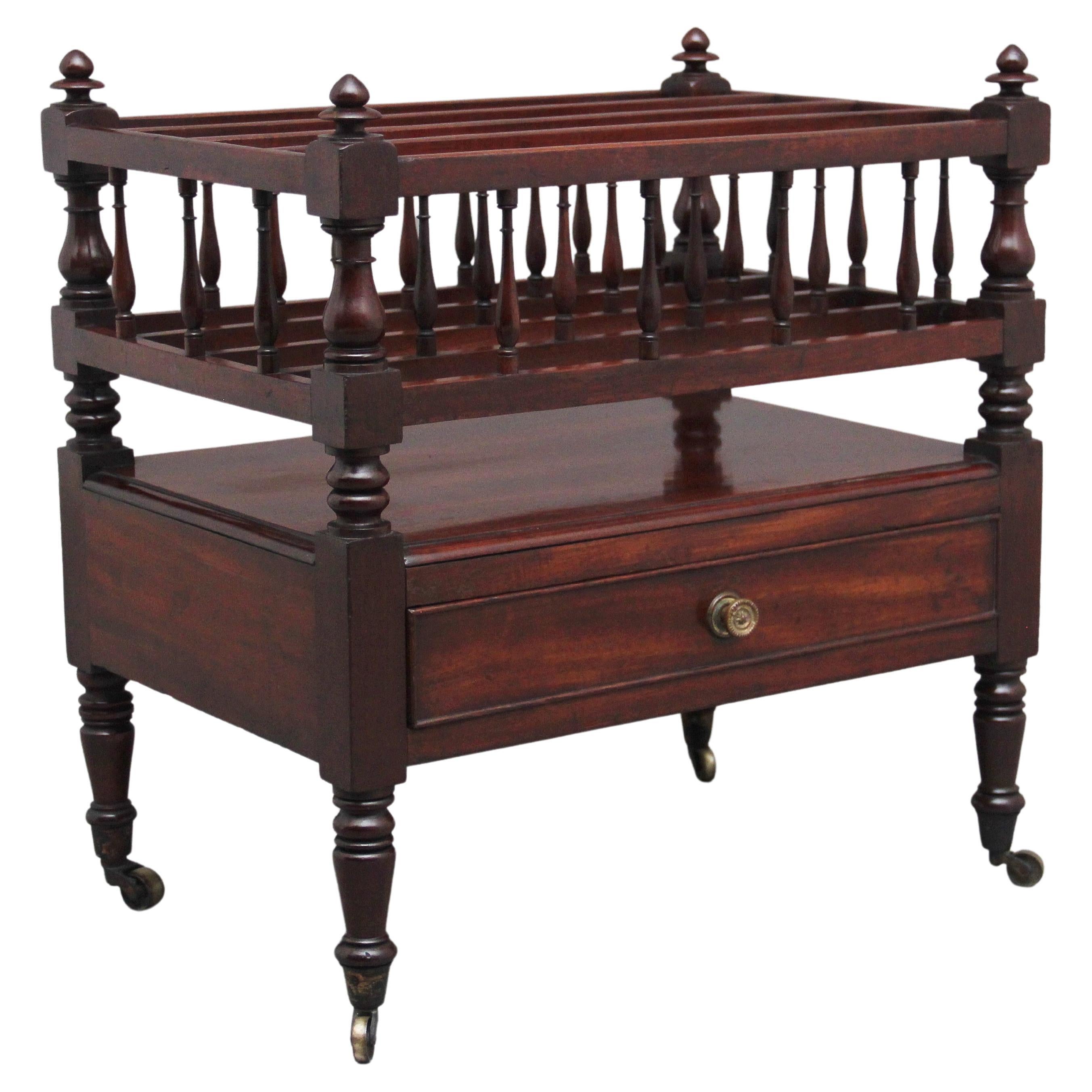 Early 19th Century Mahogany Canterbury For Sale