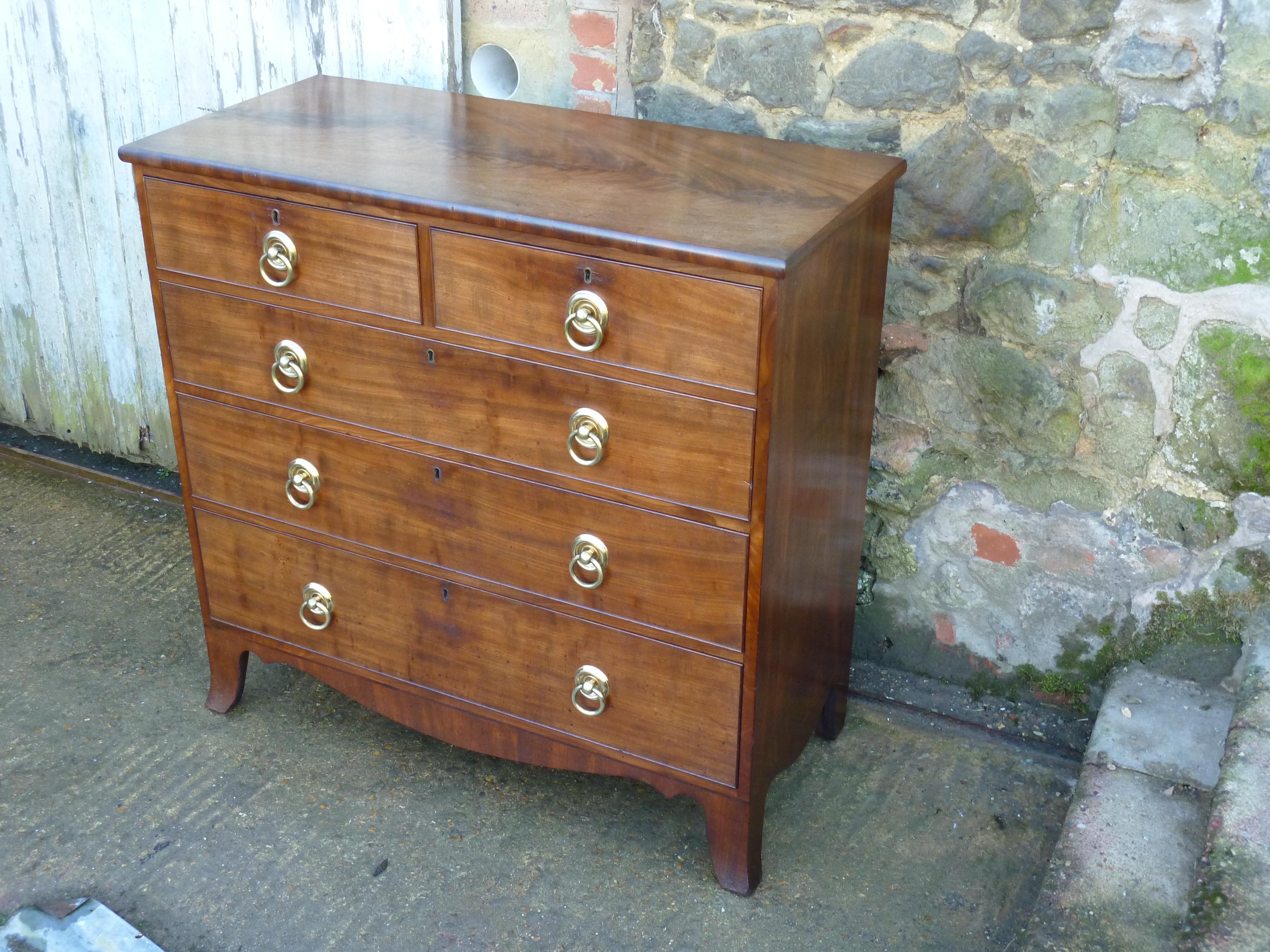 Early 19th Century Mahogany Chest of Drawers For Sale 1