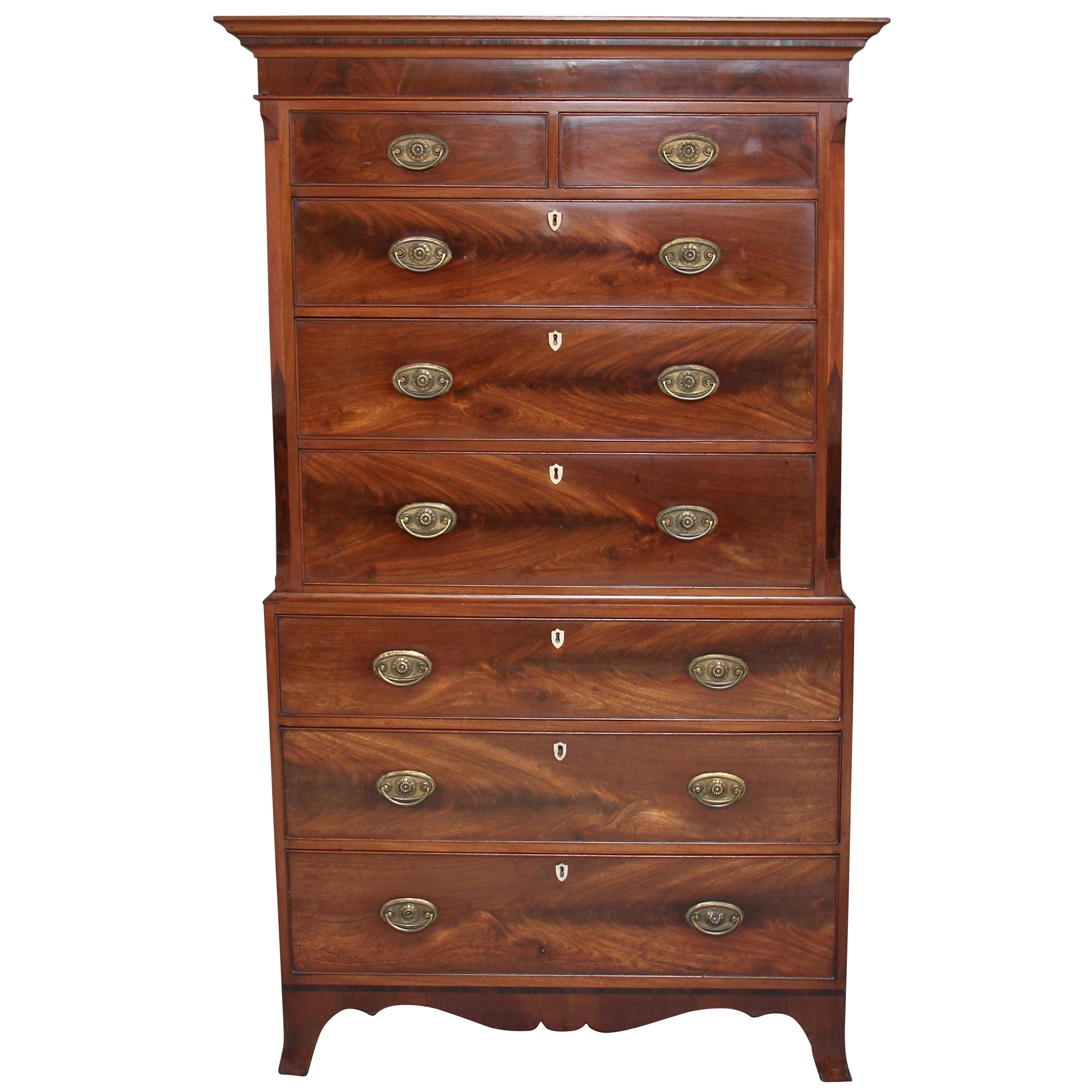 Early 19th Century Mahogany Chest on Chest