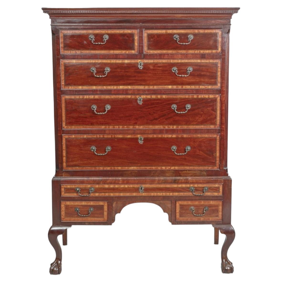 Early 19th Century mahogany chest on stand For Sale