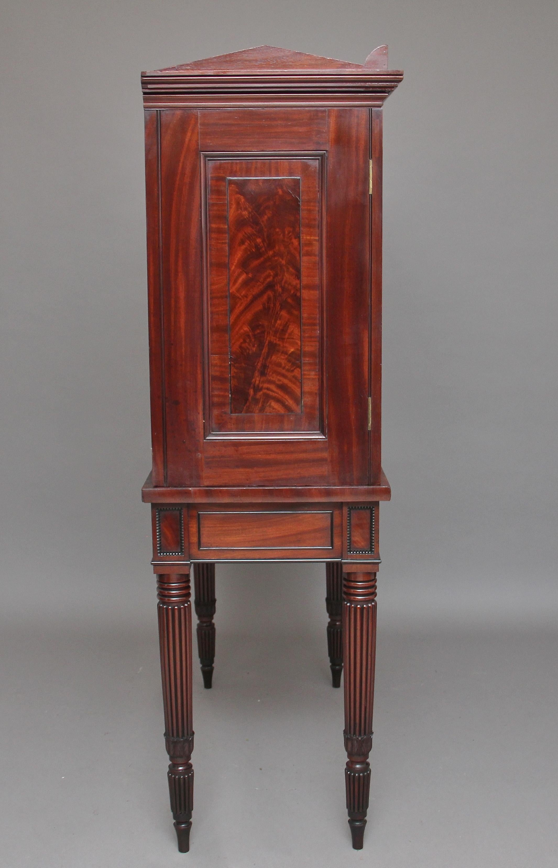 Mid-19th Century Early 19th Century Mahogany Collectors Cabinet For Sale