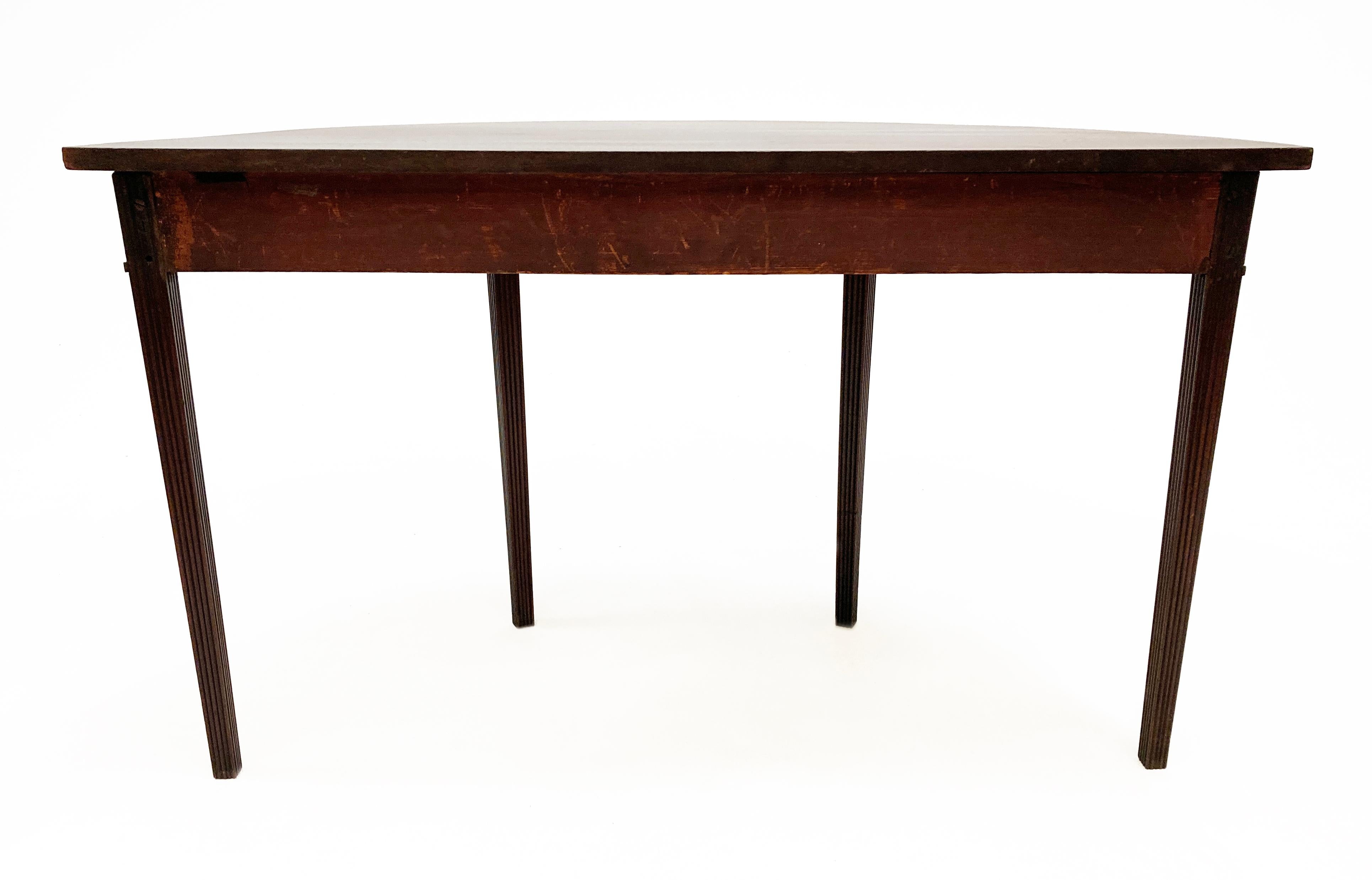 Early 19th Century Mahogany Demi Lune Console Table For Sale 6