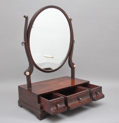 Mahagoni-Schminkspiegel aus dem frühen 19. Jahrhundert