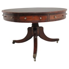 Early 19th Century mahogany drum table