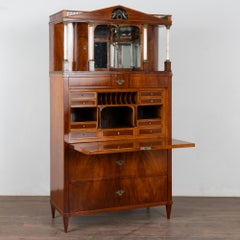 Early 19th Century Mahogany Empire Secretary Bureau from Denmark