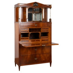 Early 19th Century Mahogany Empire Secretary Bureau from Denmark