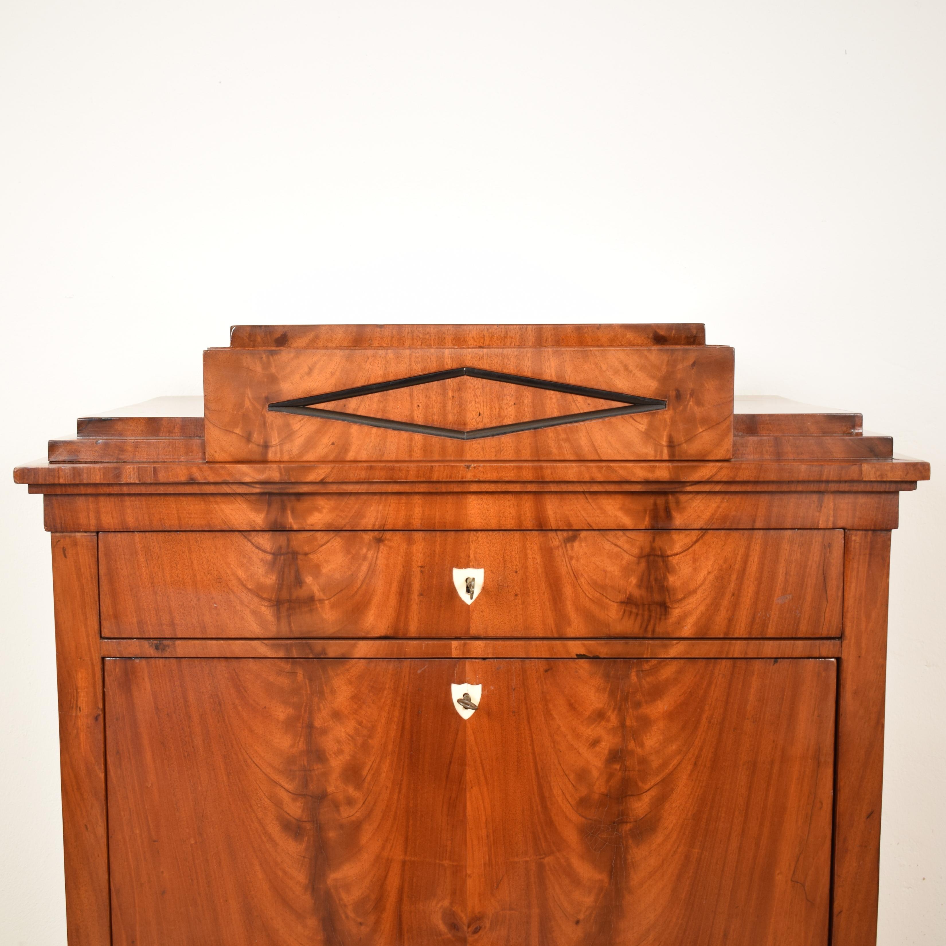 Veneer Early 19th Century Mahogany Empire Secretary