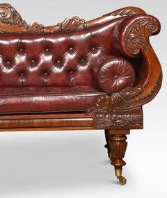 Early 19th Century Mahogany Framed Scroll End Settee