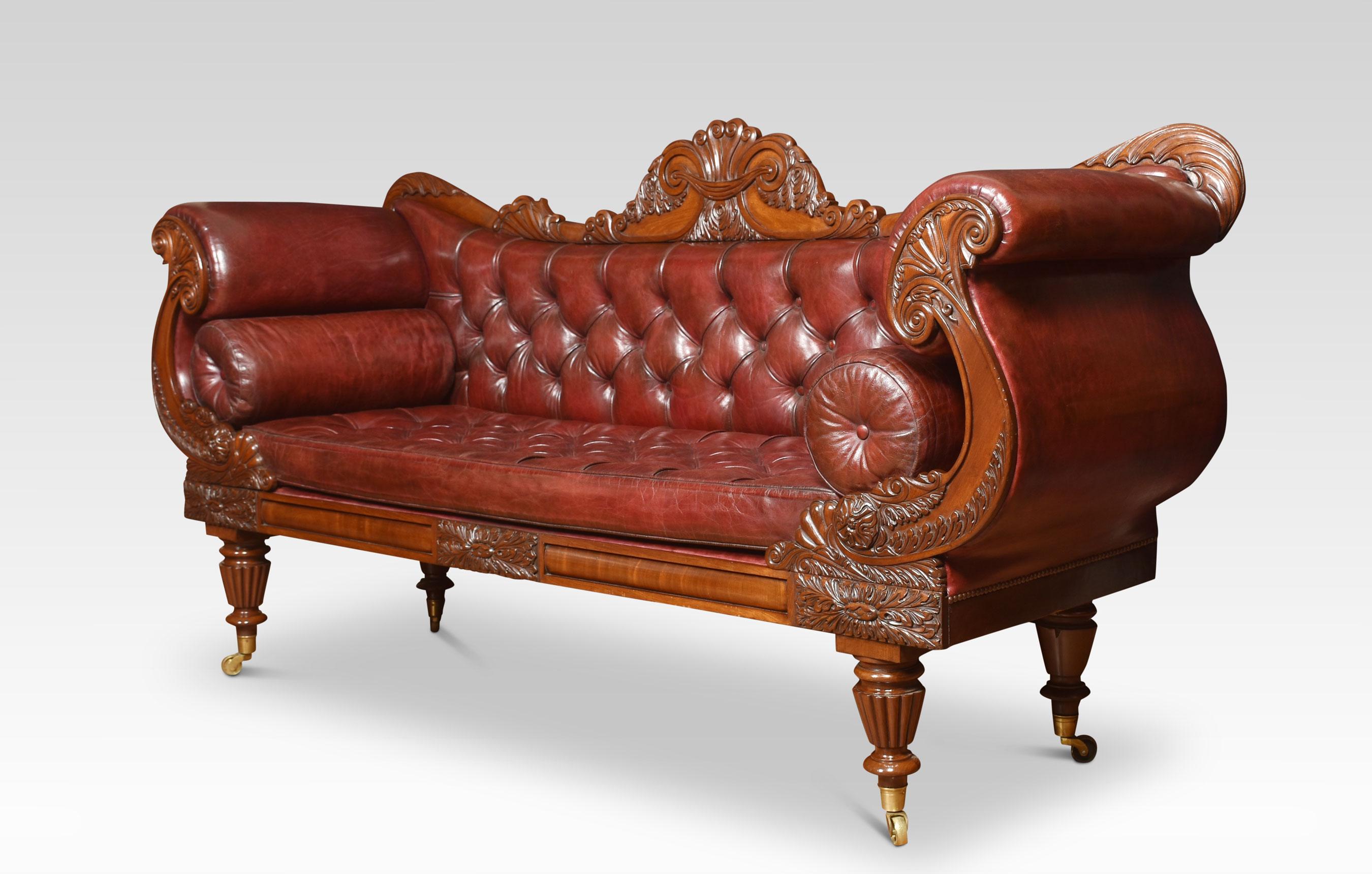 acanthus scrolls settee