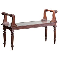 Early 19th Century Mahogany Hall Bench