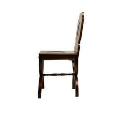 Early 19th Century Mahogany Hall Chair Painted with Deer Head