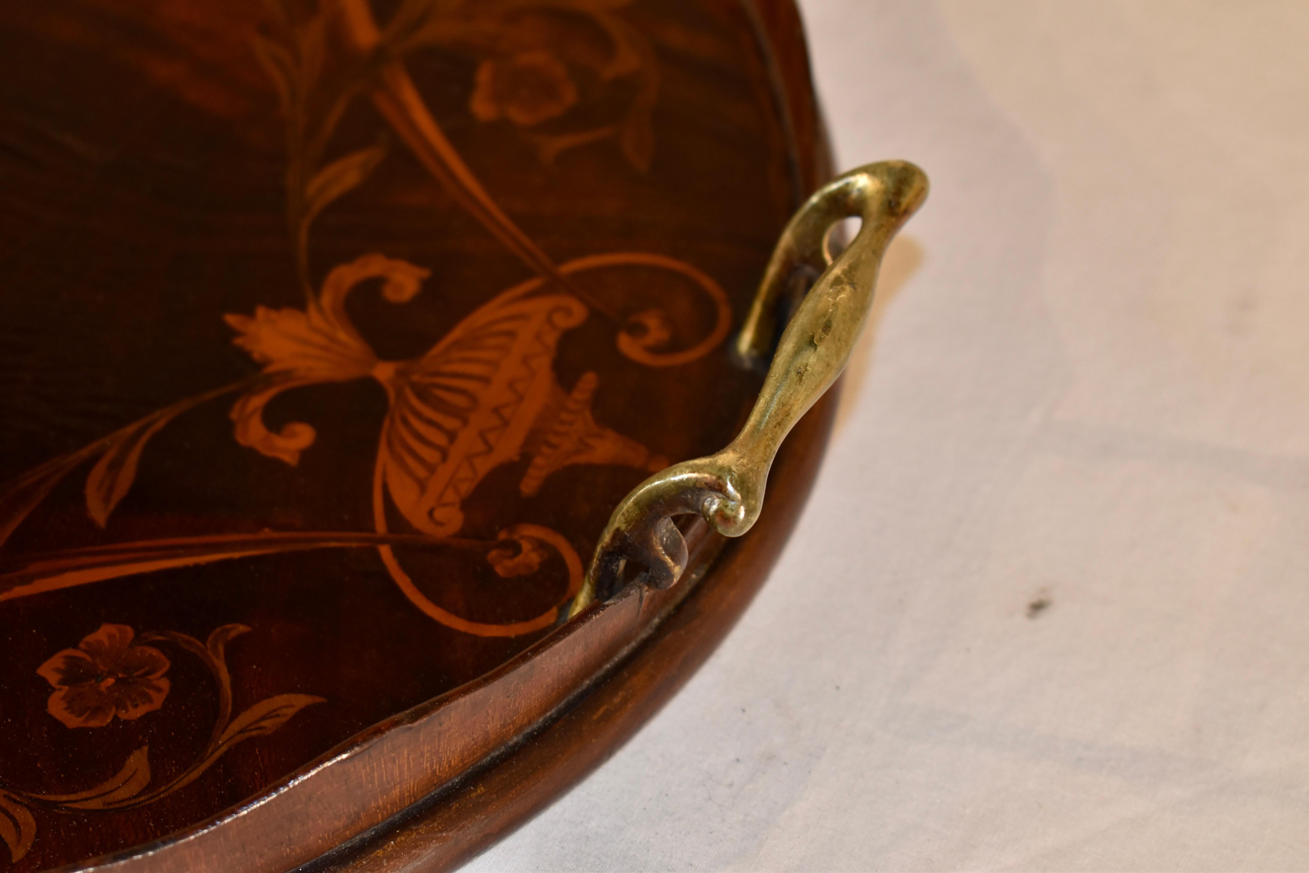 Early 19th Century Mahogany Inlaid Tray  For Sale 4