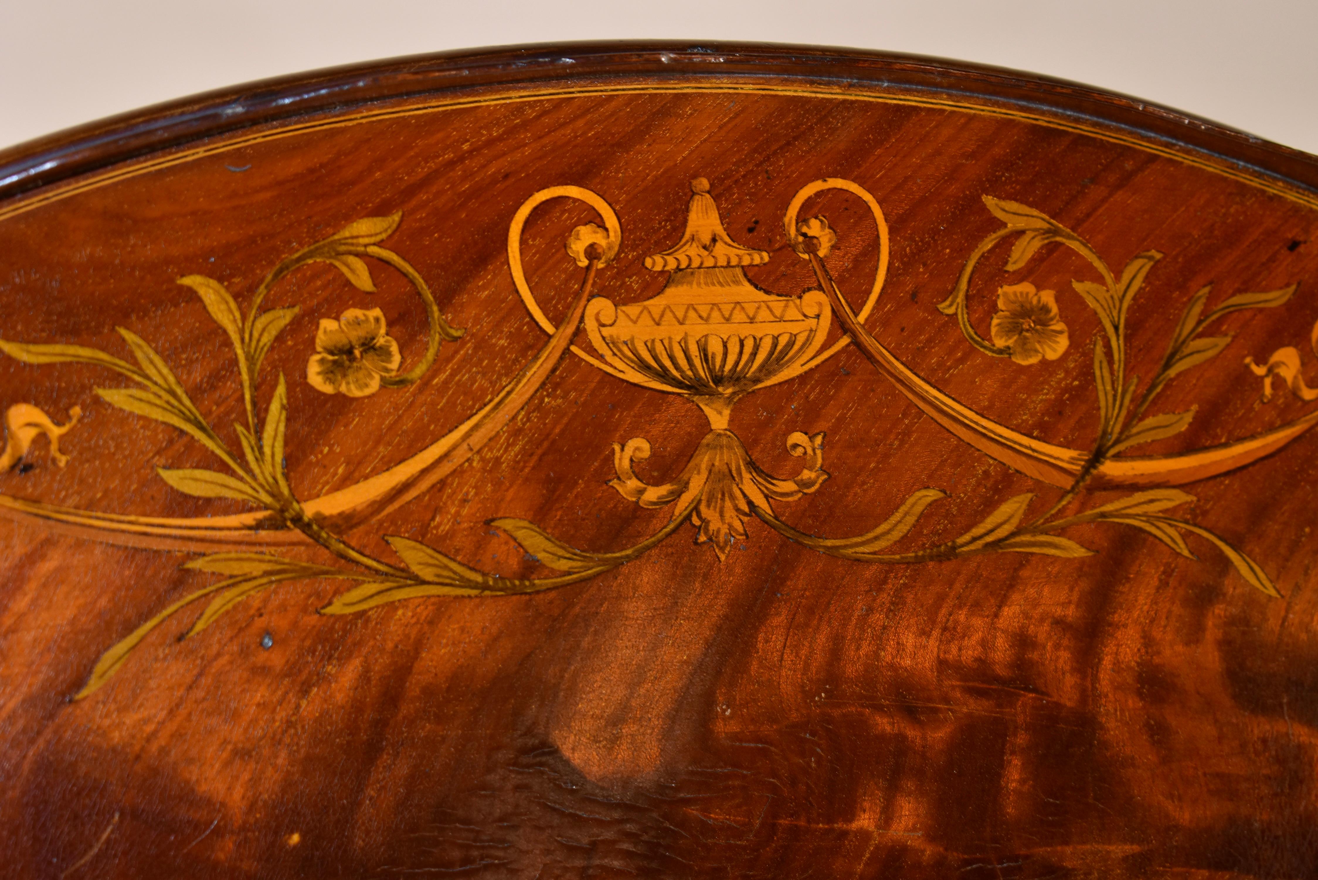 Georgian Early 19th Century Mahogany Inlaid Tray  For Sale