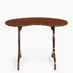 Early 19th Century Mahogany Kidney Shaped Window or Writing Table