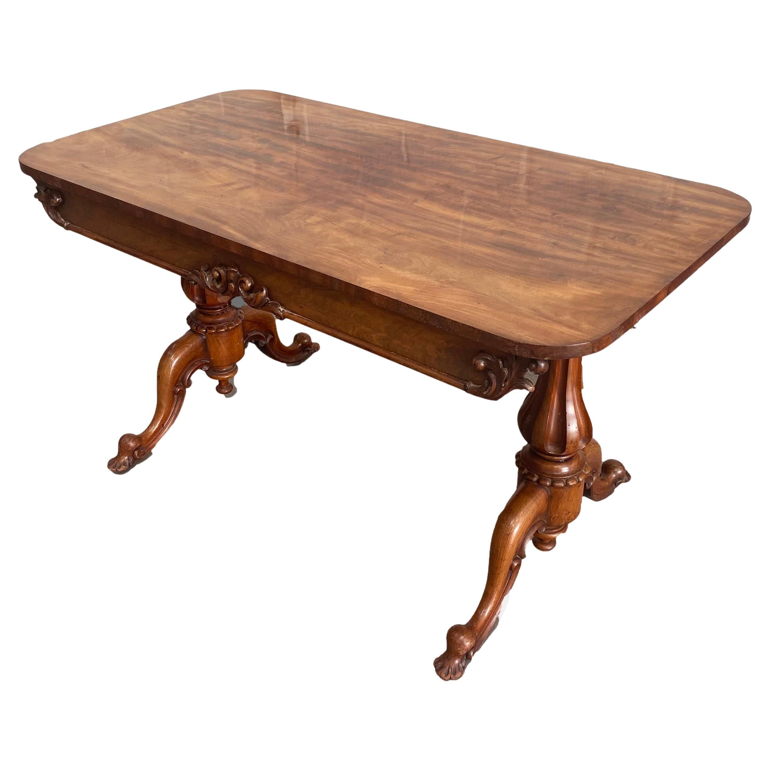 Early 19th Century Mahogany Library Table