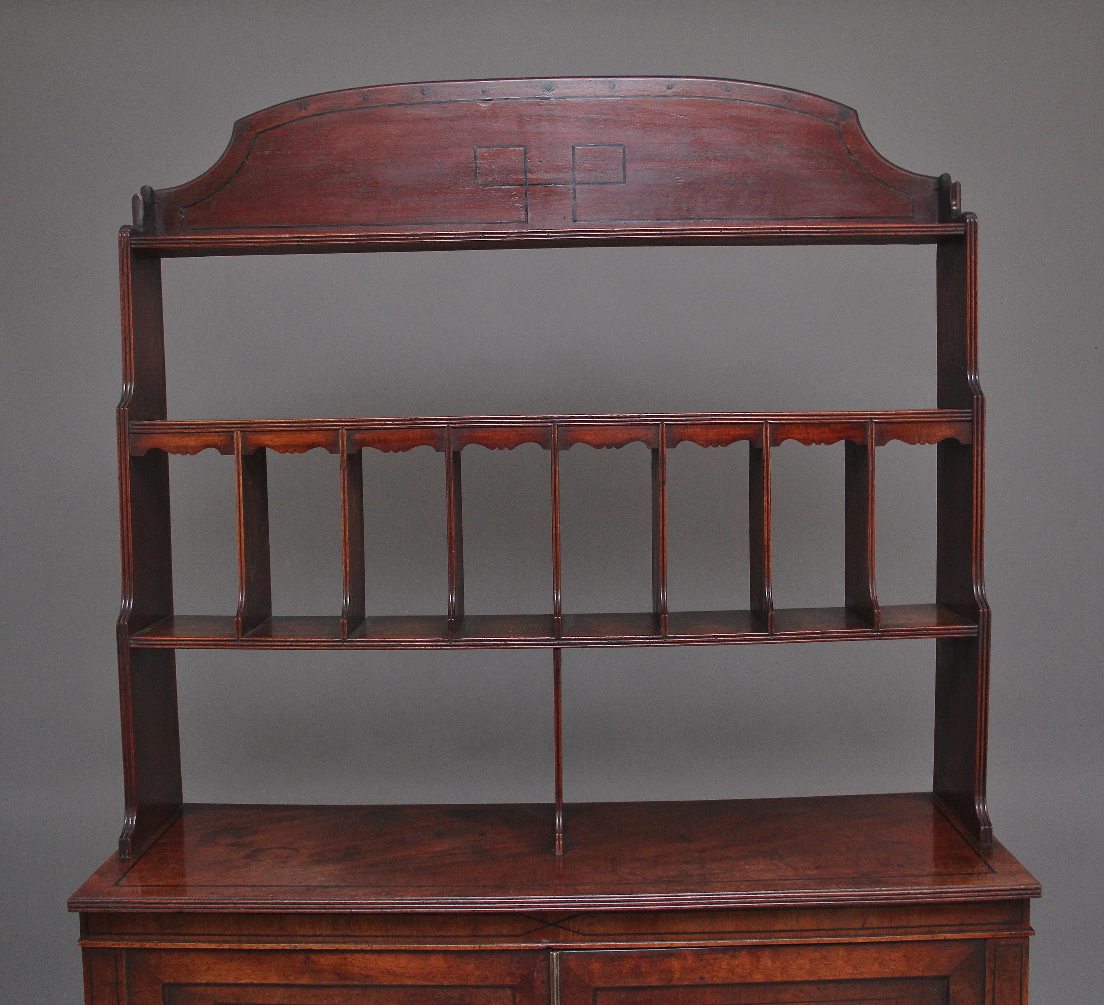 British Early 19th Century Mahogany Open Top Cabinet For Sale