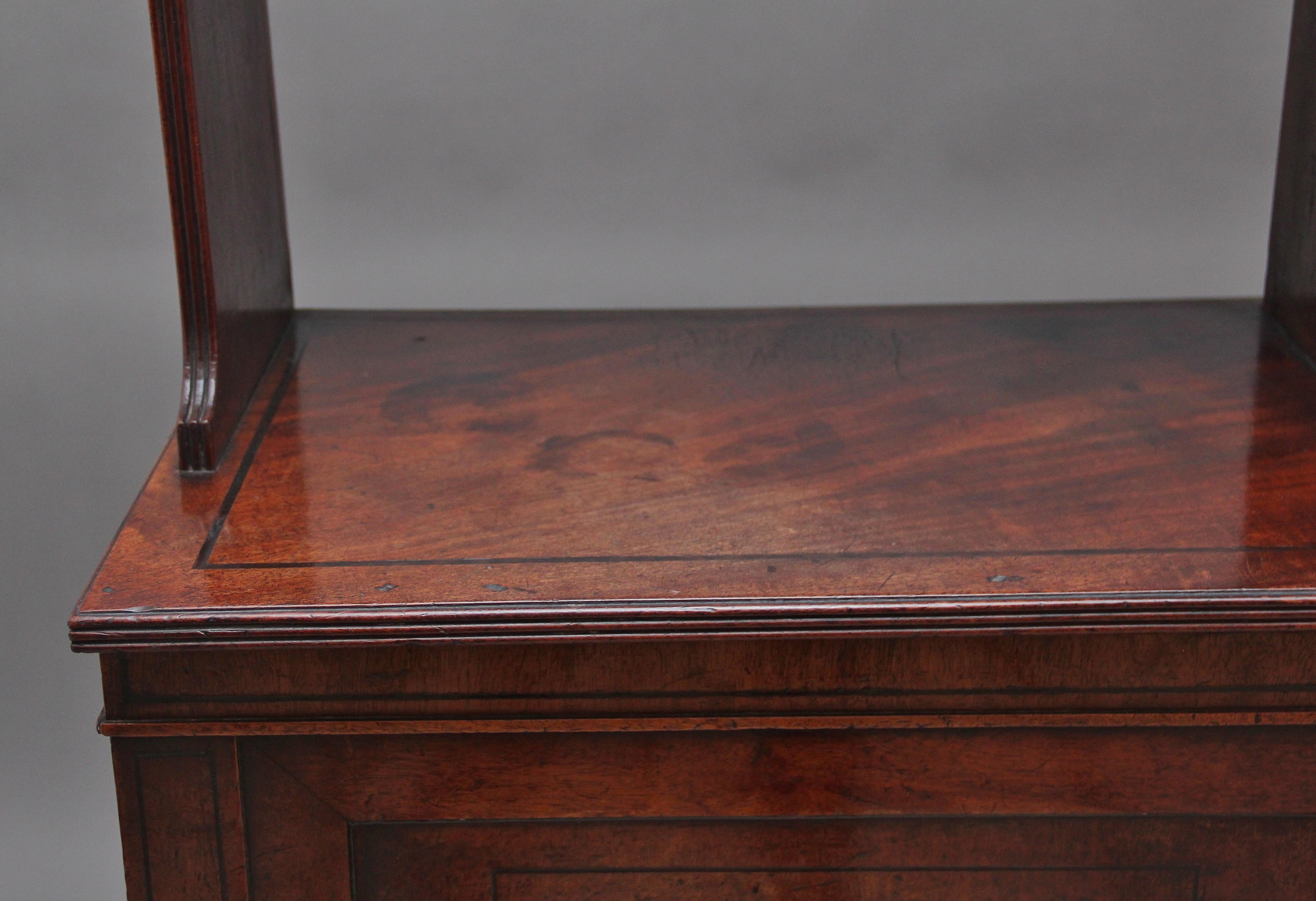 Mid-19th Century Early 19th Century Mahogany Open Top Cabinet For Sale