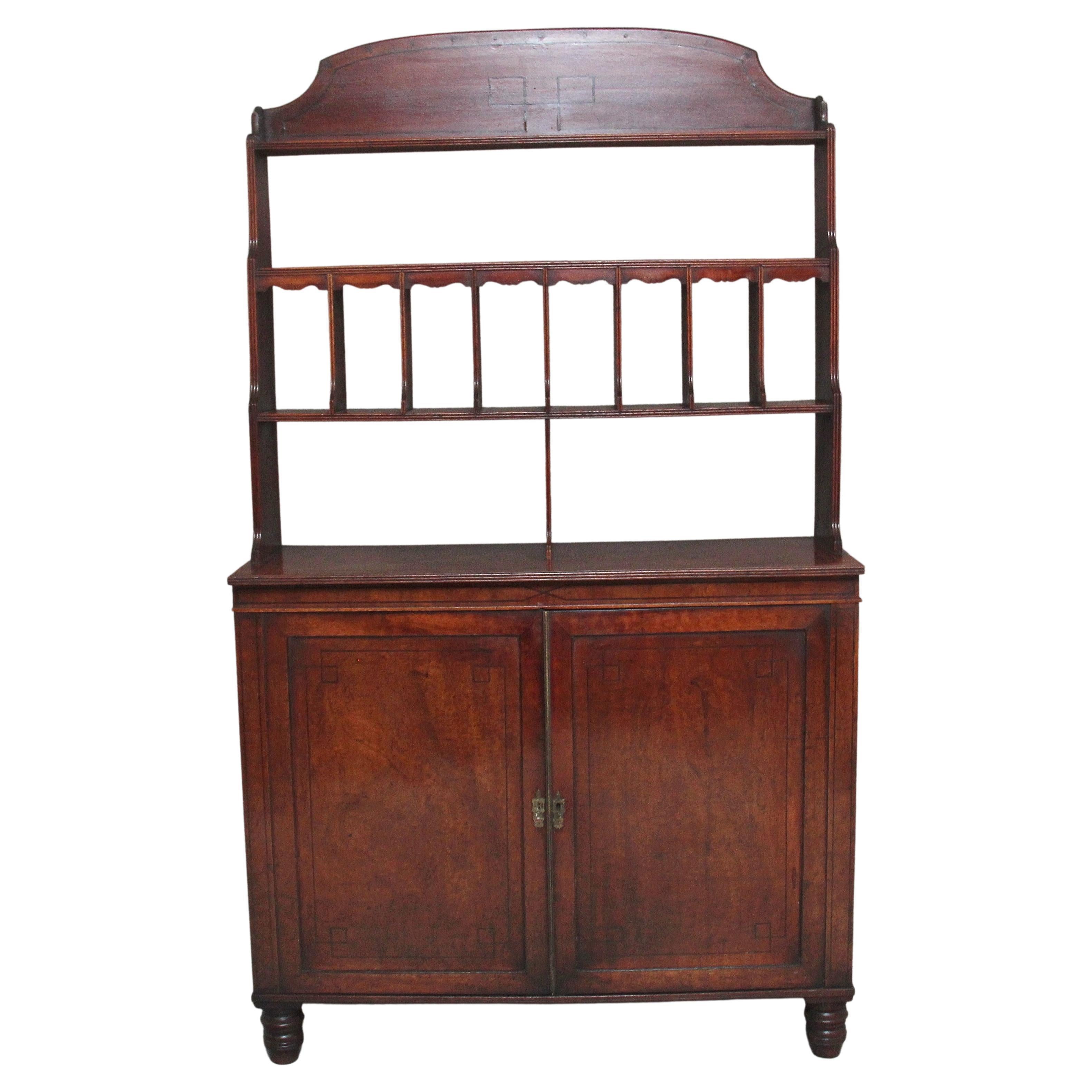 Early 19th Century Mahogany Open Top Cabinet For Sale