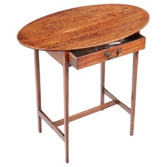 Early 19th Century Mahogany Oval-Topped Occasional Table