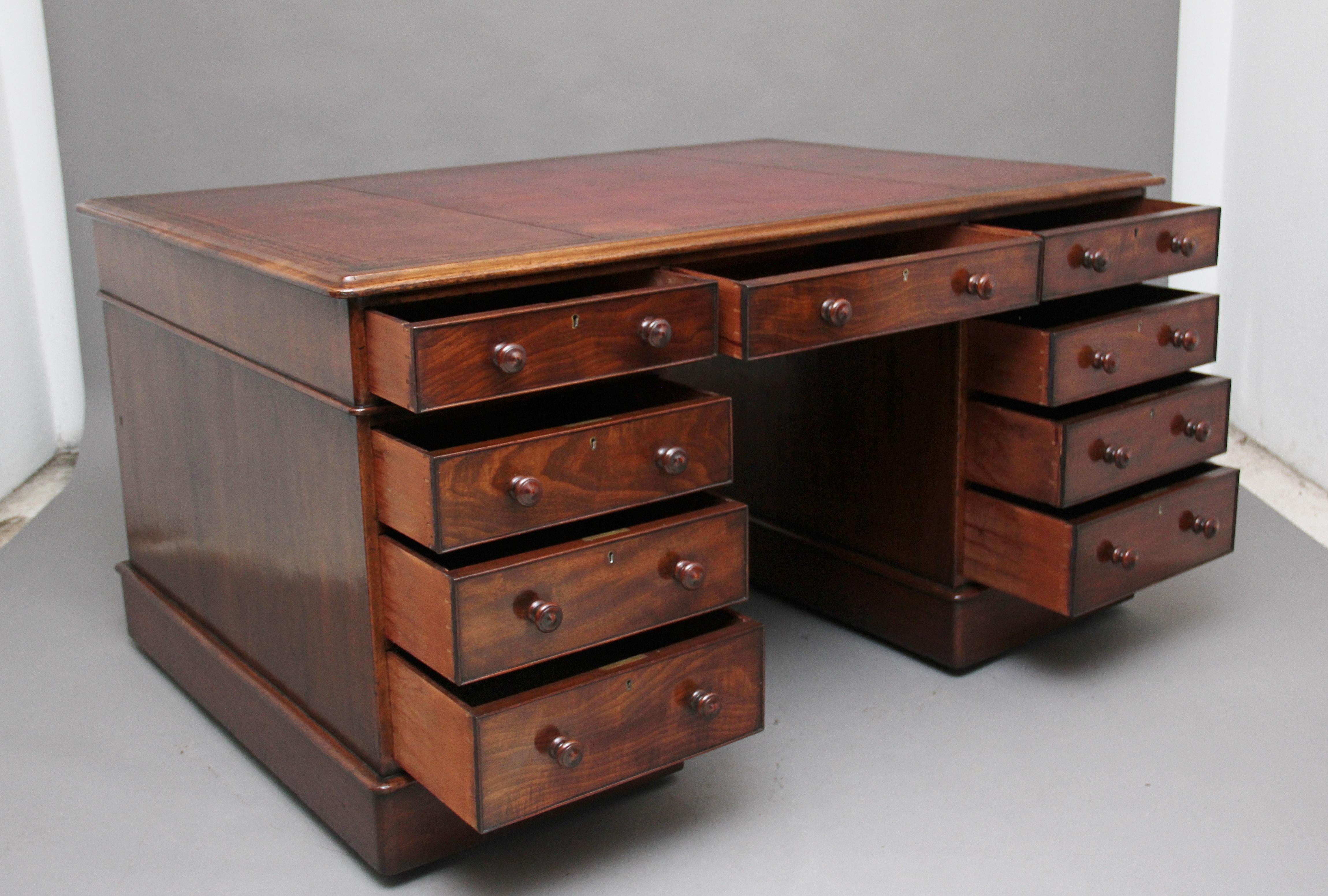 Mid-19th Century Early 19th Century Mahogany Partners Desk