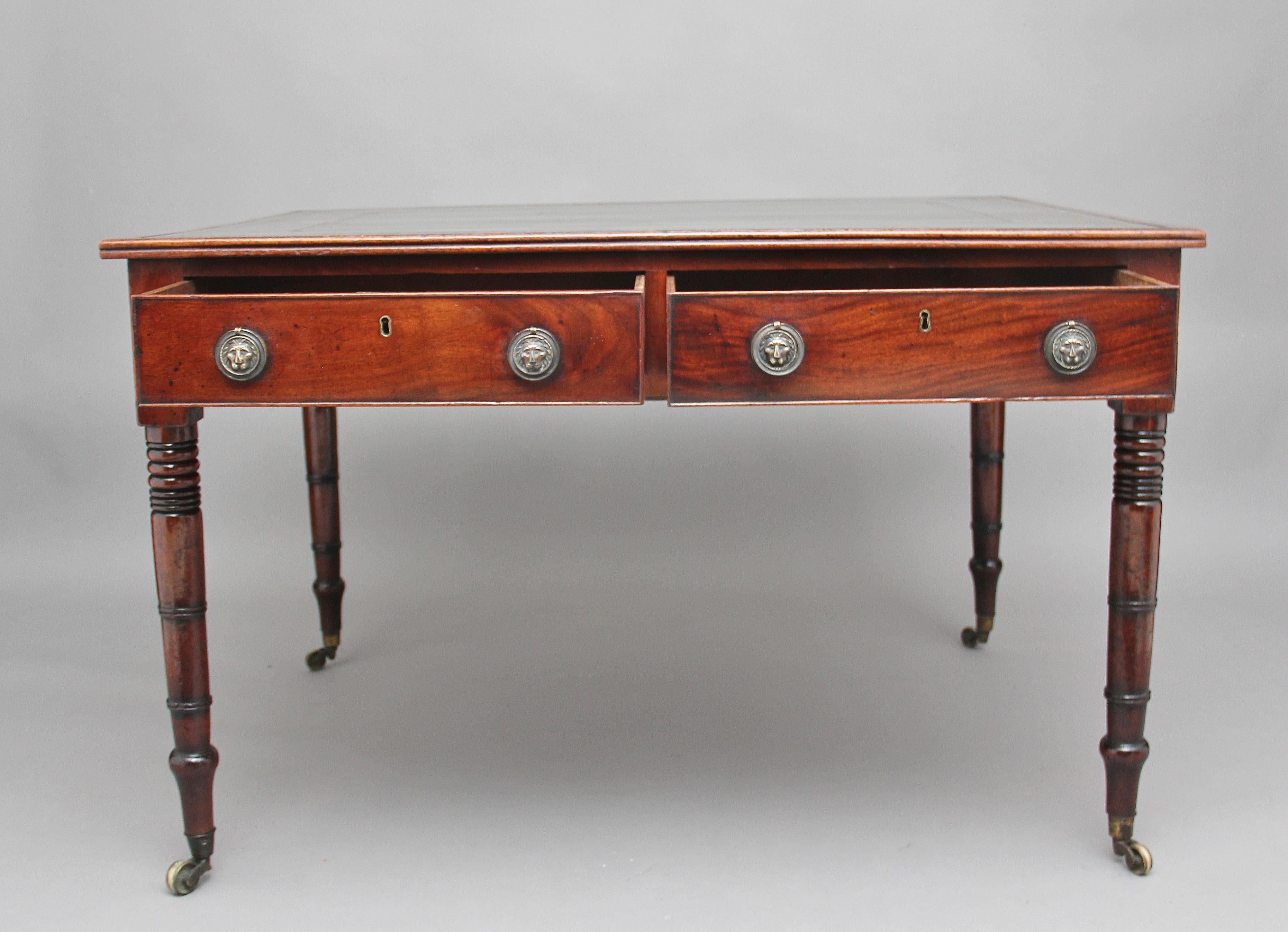 Early 19th Century Mahogany Partners Desk 1