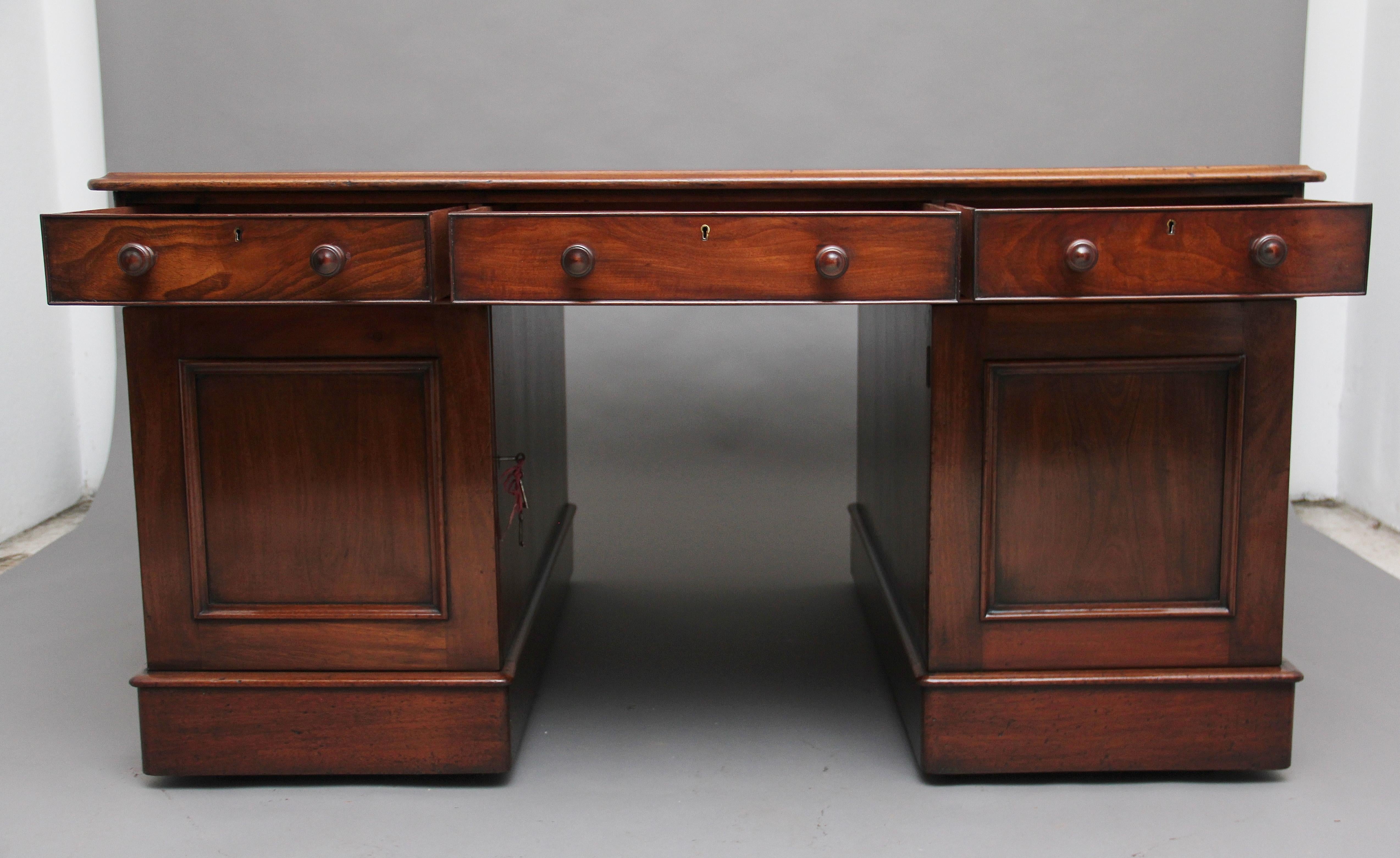 Early 19th Century Mahogany Partners Desk 4