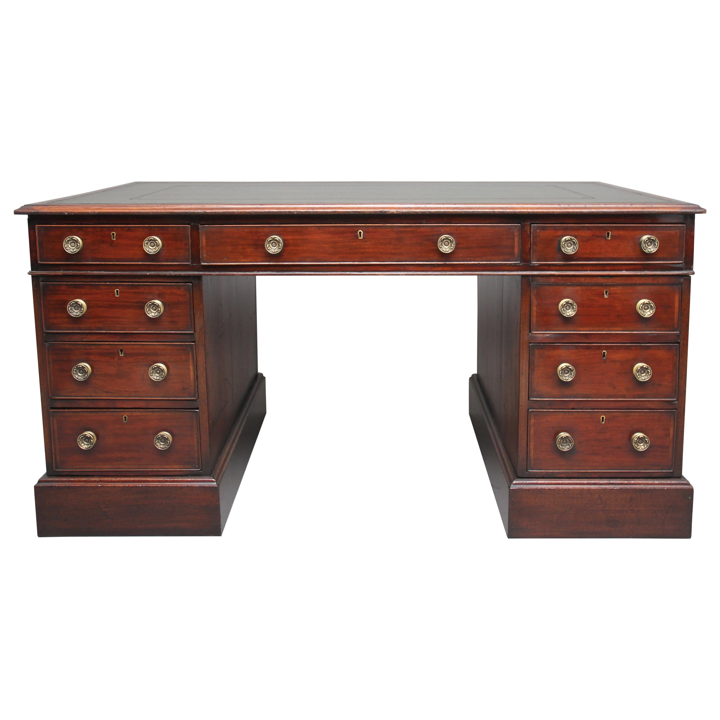 Early 19th Century Mahogany Partners Desk