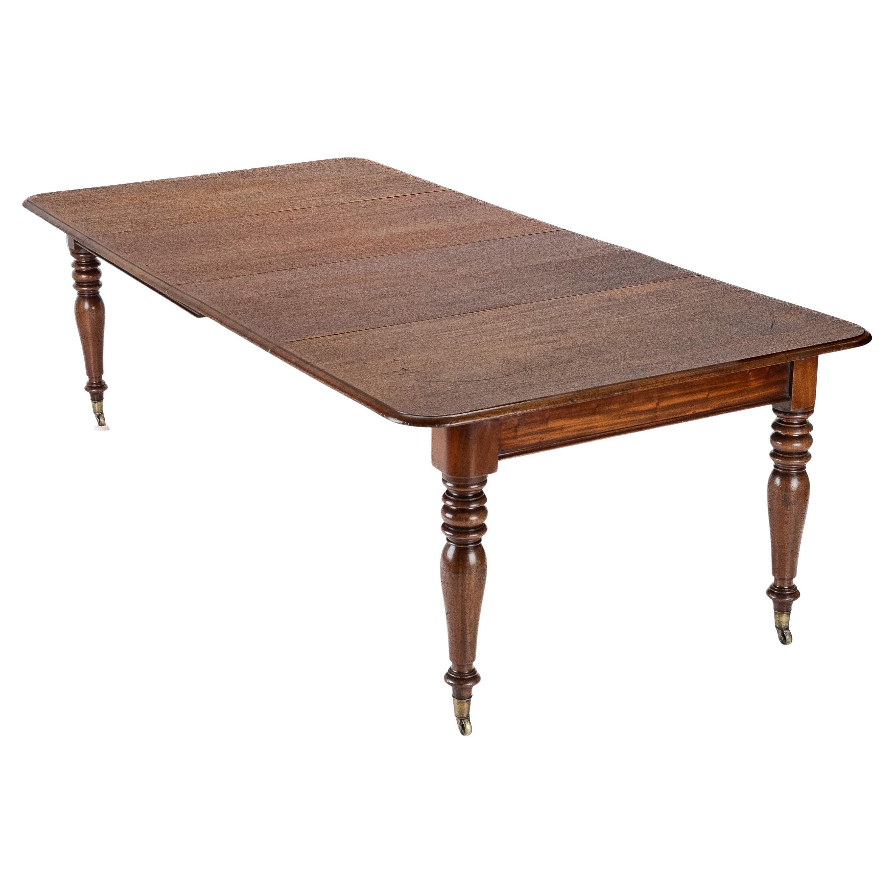 Frühes 19. Jahrhundert Mahagoni ausziehbarer 8ft Esstisch c1830 (georgianisch)