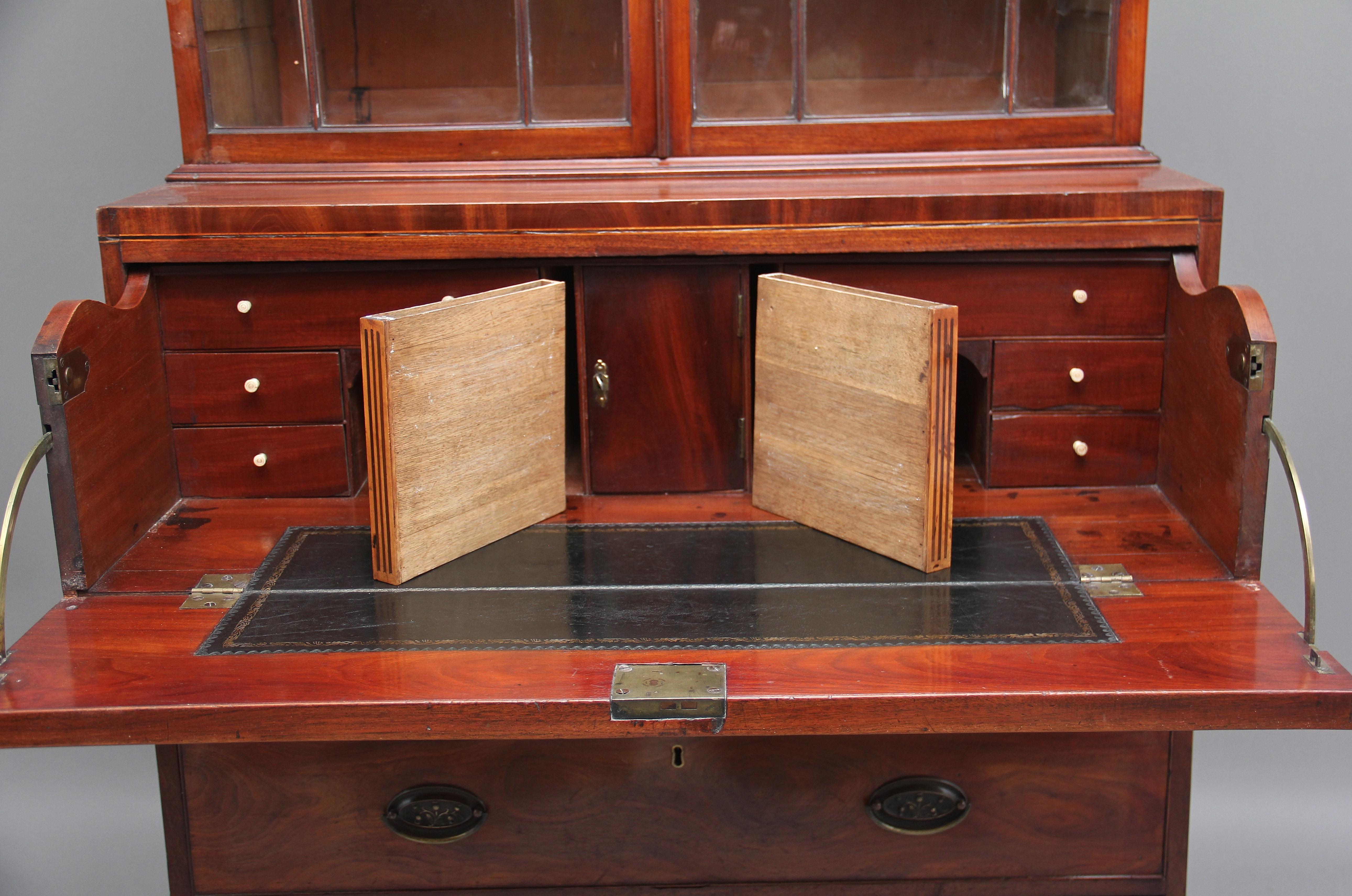 Early 19th Century Mahogany Secretaire Bookcase 5