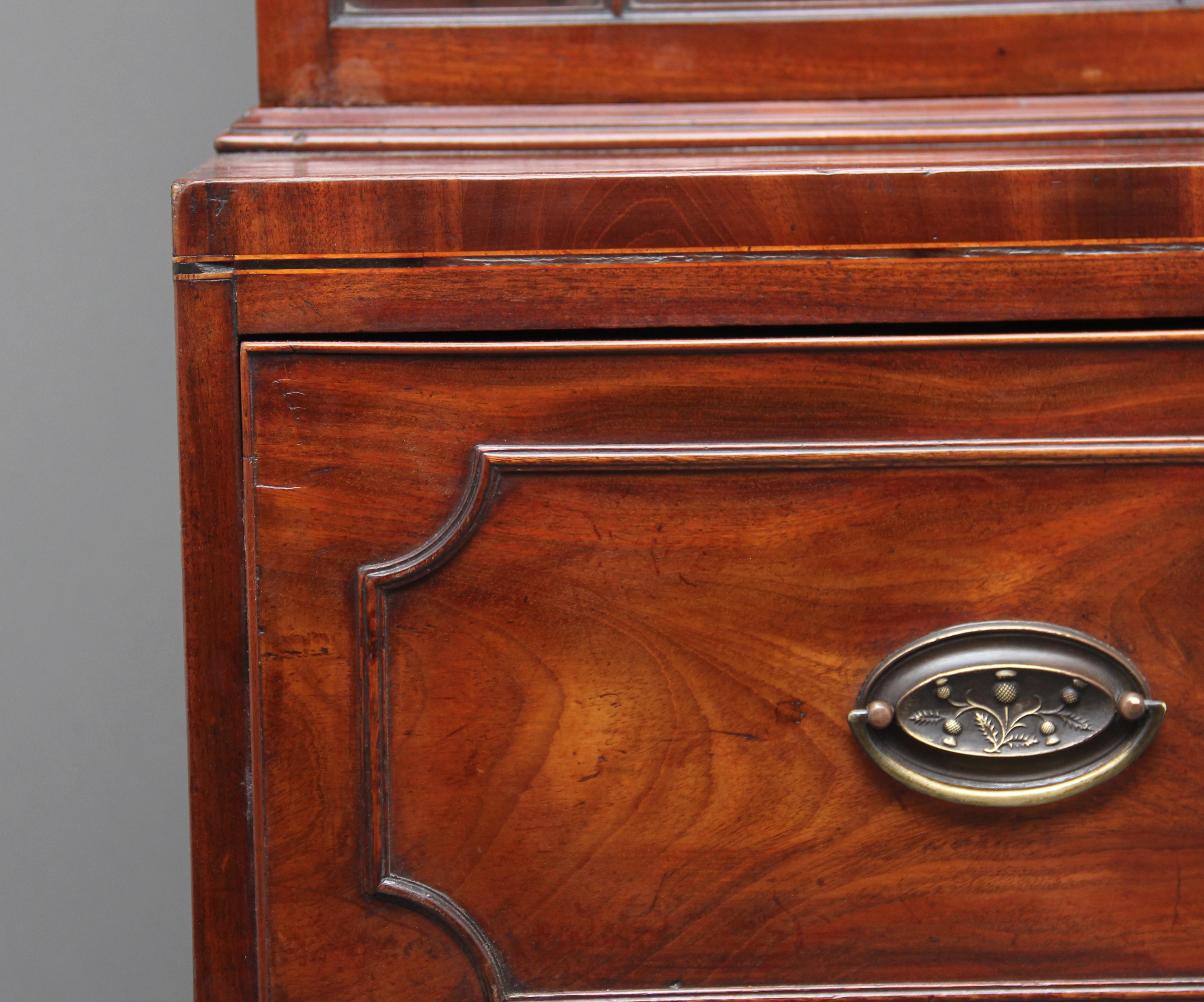 Early 19th Century Mahogany Secretaire Bookcase 8