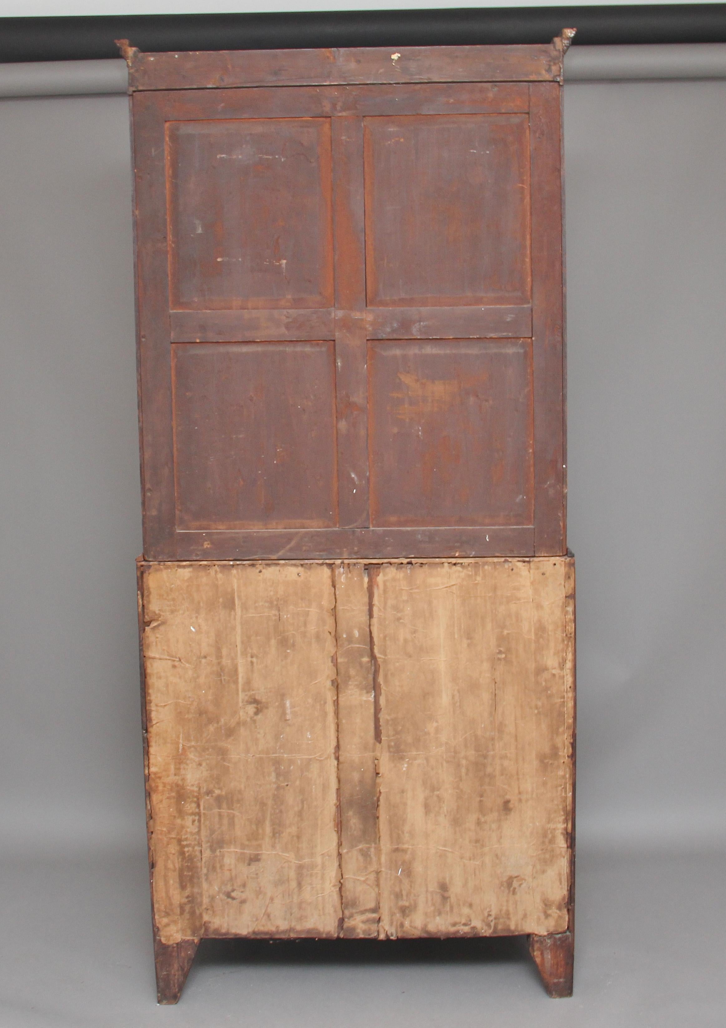 Early 19th Century Mahogany Secretaire Bookcase 10