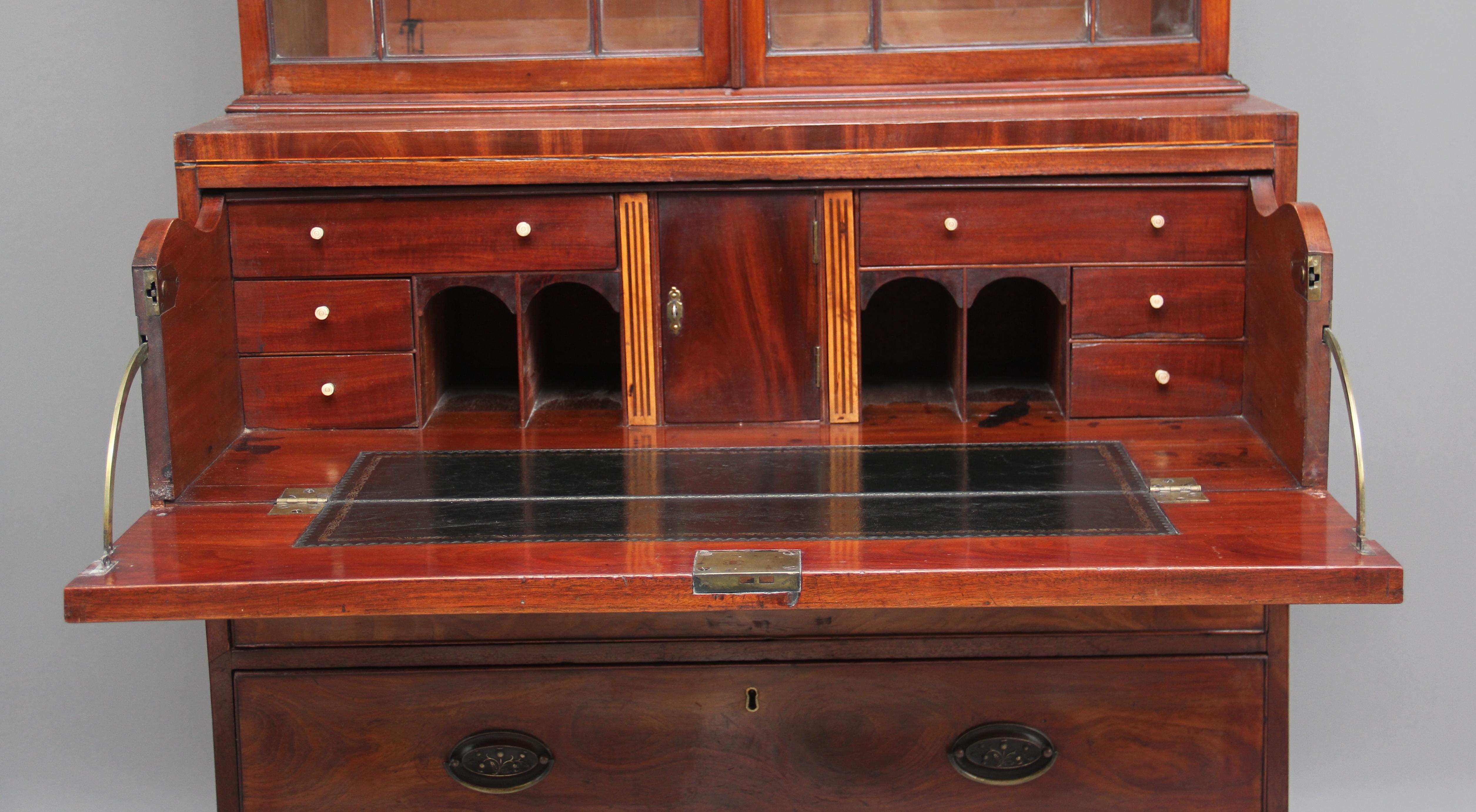 Early 19th Century Mahogany Secretaire Bookcase In Good Condition In Martlesham, GB