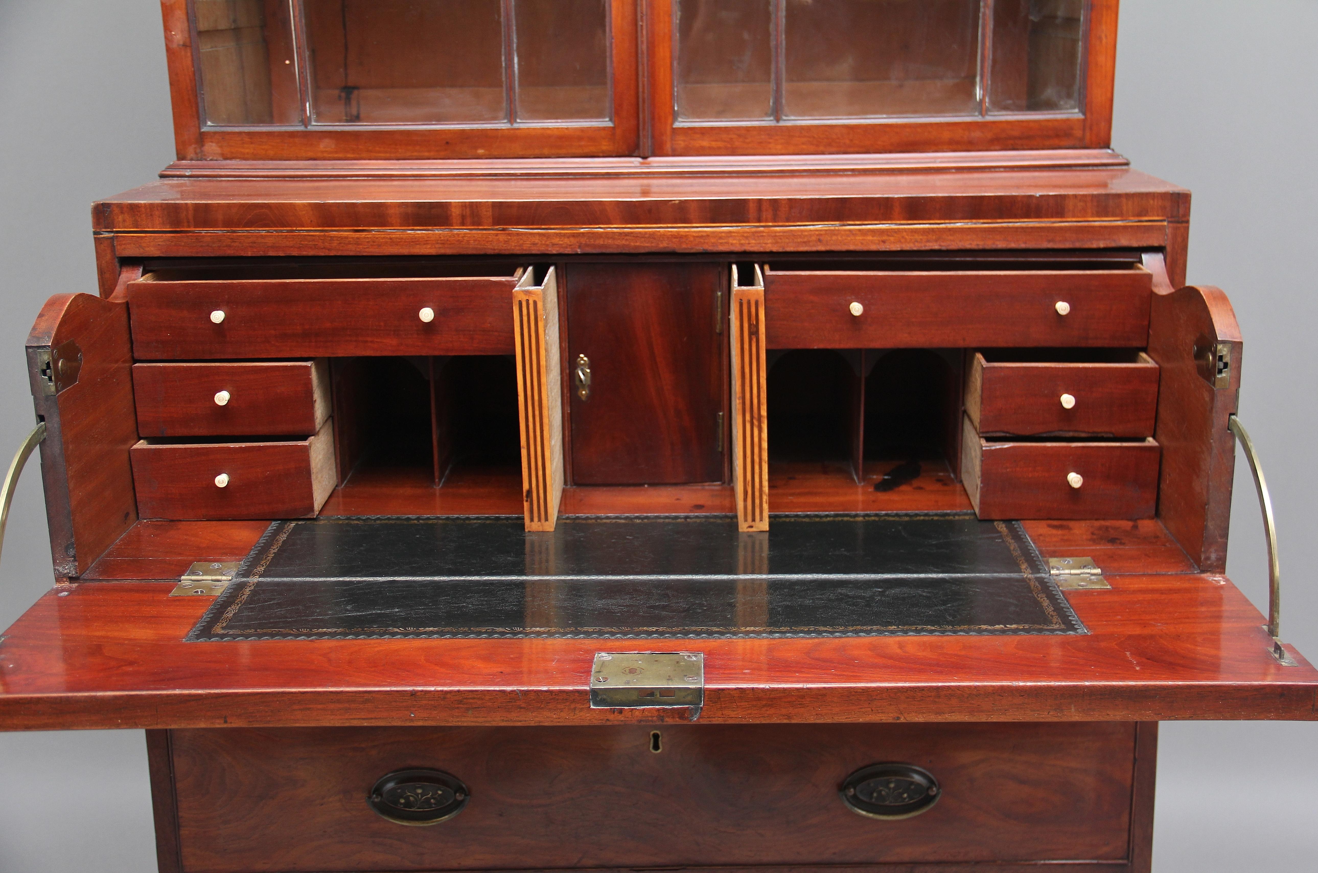 Early 19th Century Mahogany Secretaire Bookcase 4