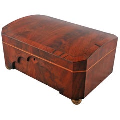 Antique Early 19th Century Mahogany Sewing Box