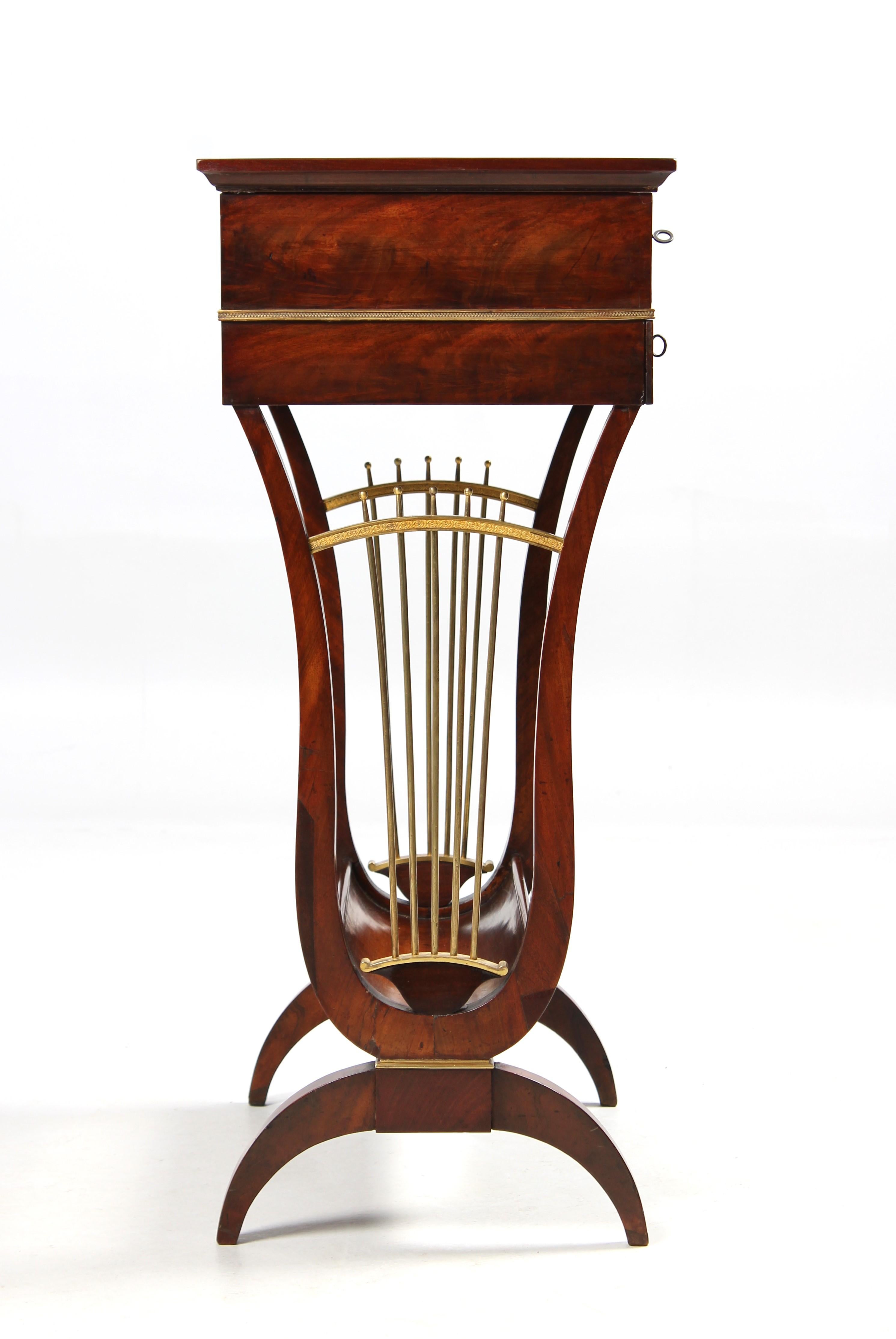 Empire Early 19th Century Mahogany Sidetable, Ladies Desk, France, circa 1810 For Sale