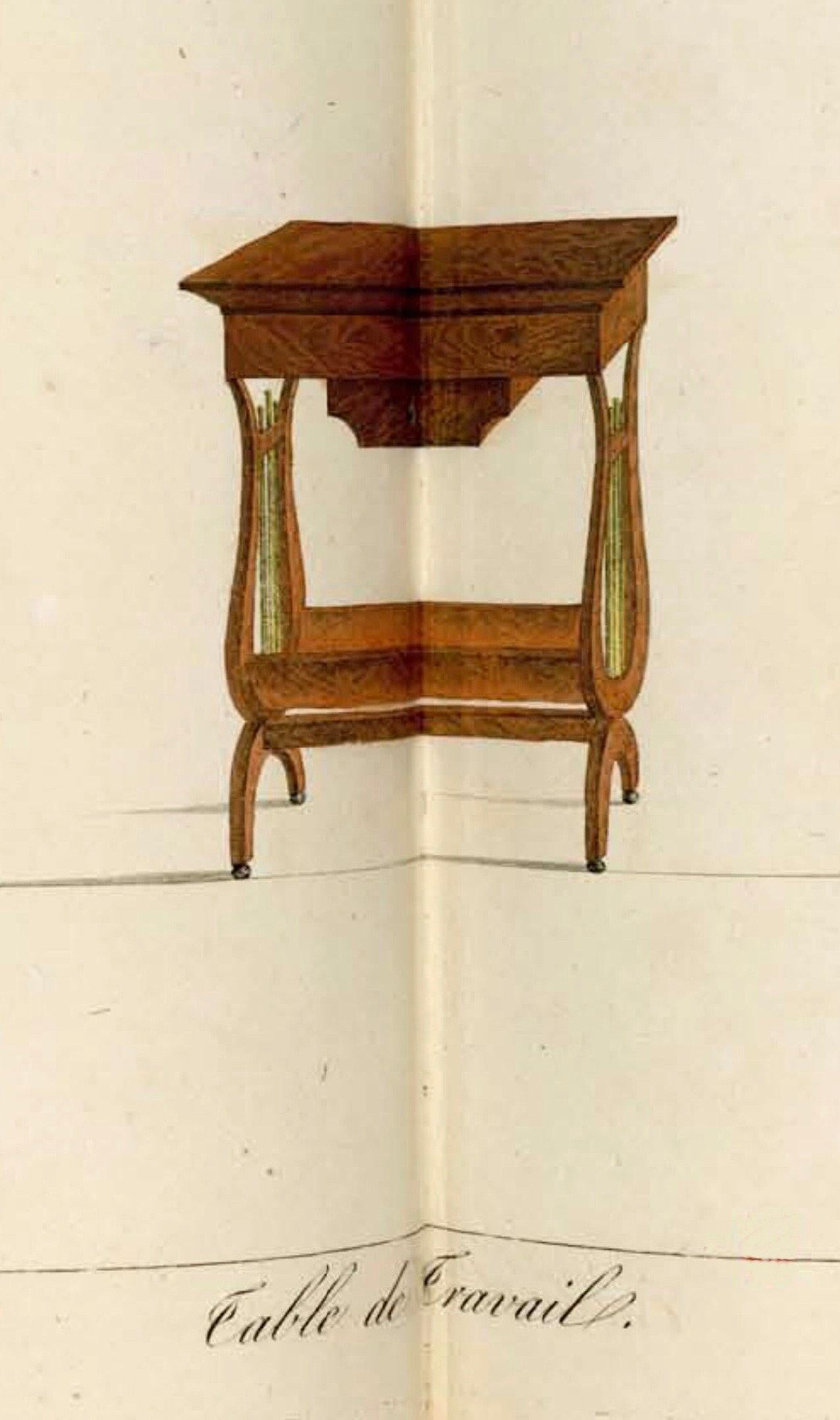 Frühes 19. Jahrhundert Mahagoni-Beistelltisch, Damenschreibtisch, Frankreich, um 1810 im Angebot 1