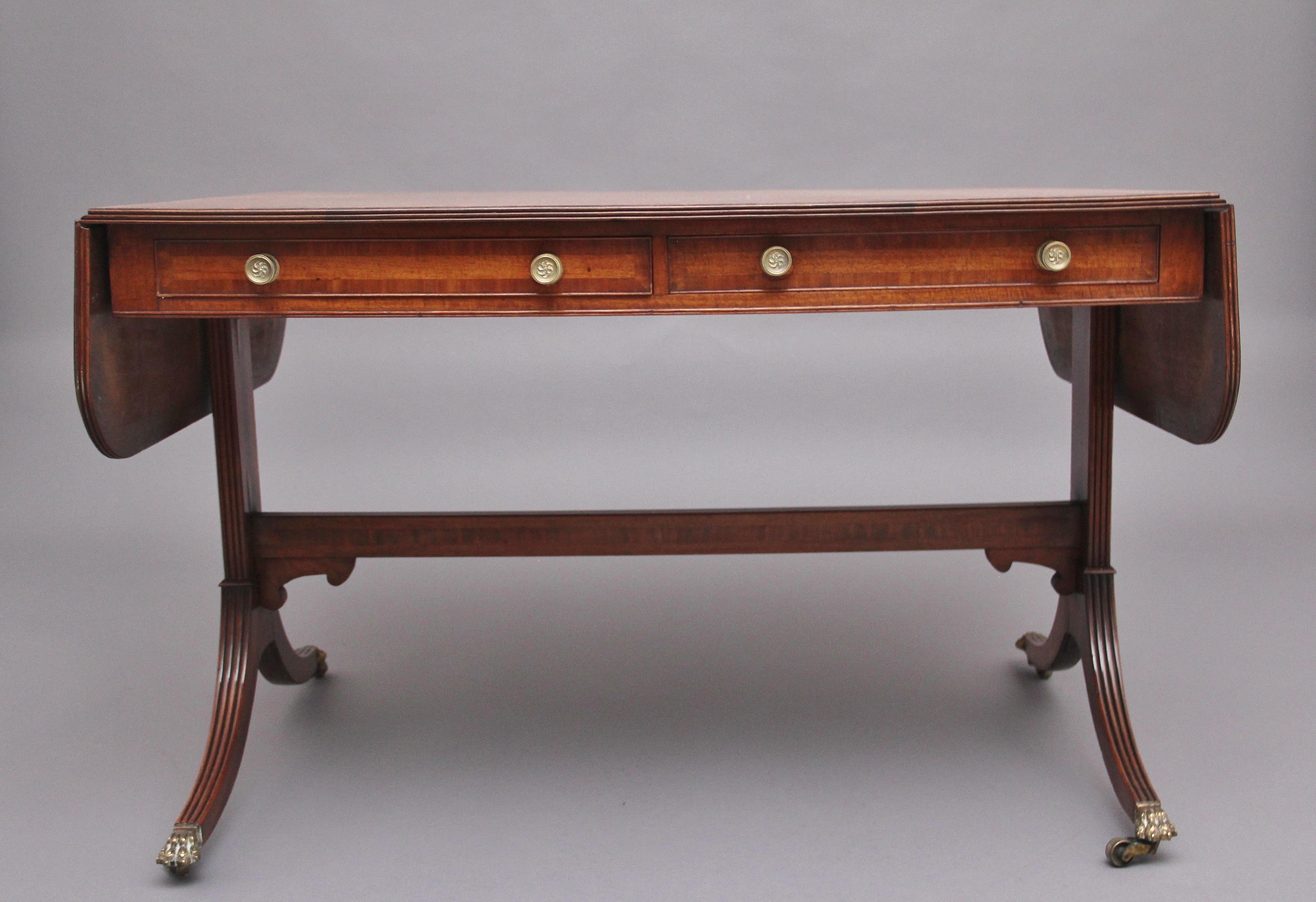 Early 19th Century Mahogany Sofa Table 1