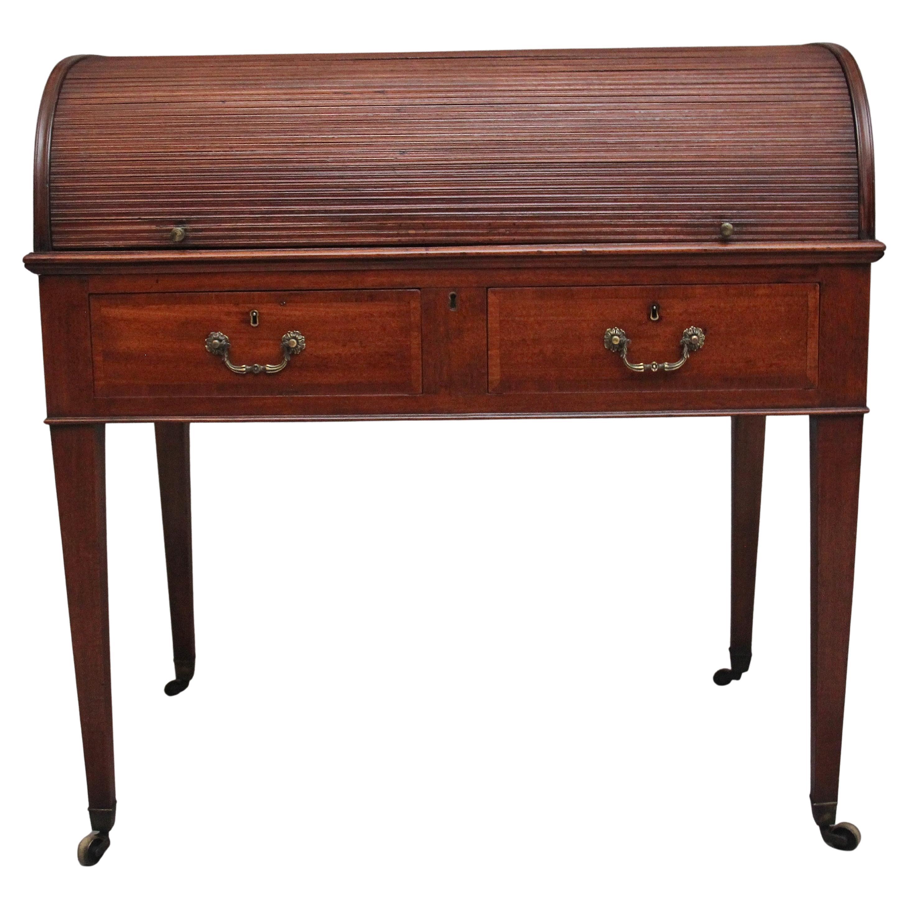 Early 19th Century mahogany tambour desk