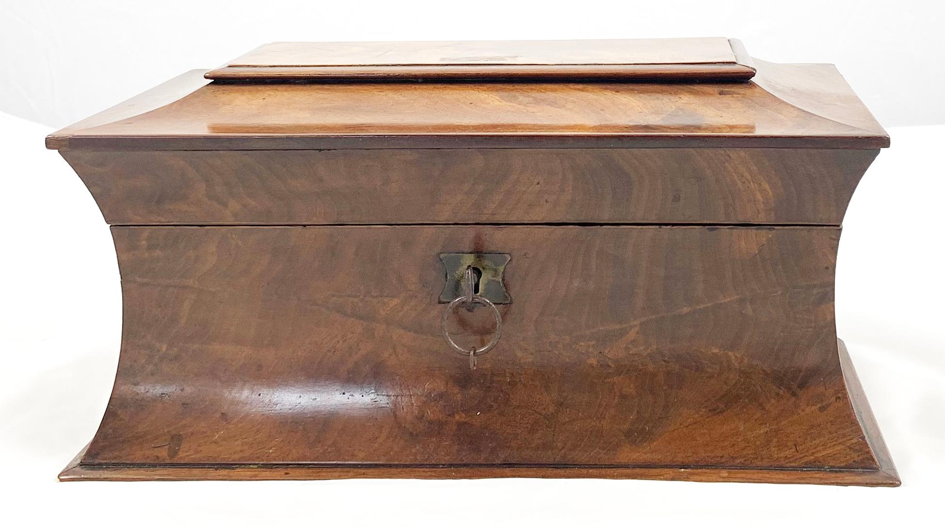 Early 19th Century Mahogany Tea Caddy In Good Condition For Sale In London, GB