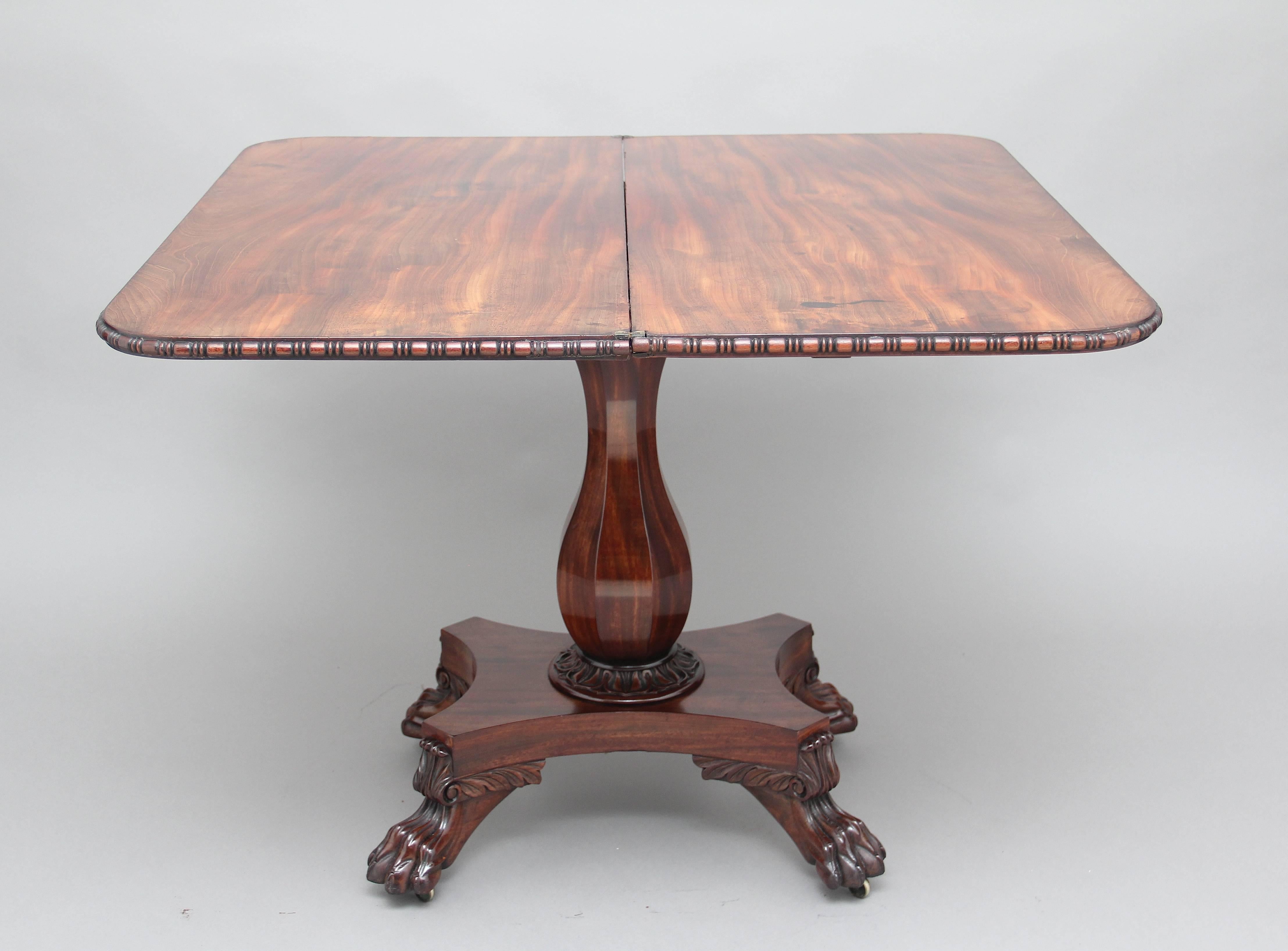 William IV Early 19th Century Mahogany Tea Table