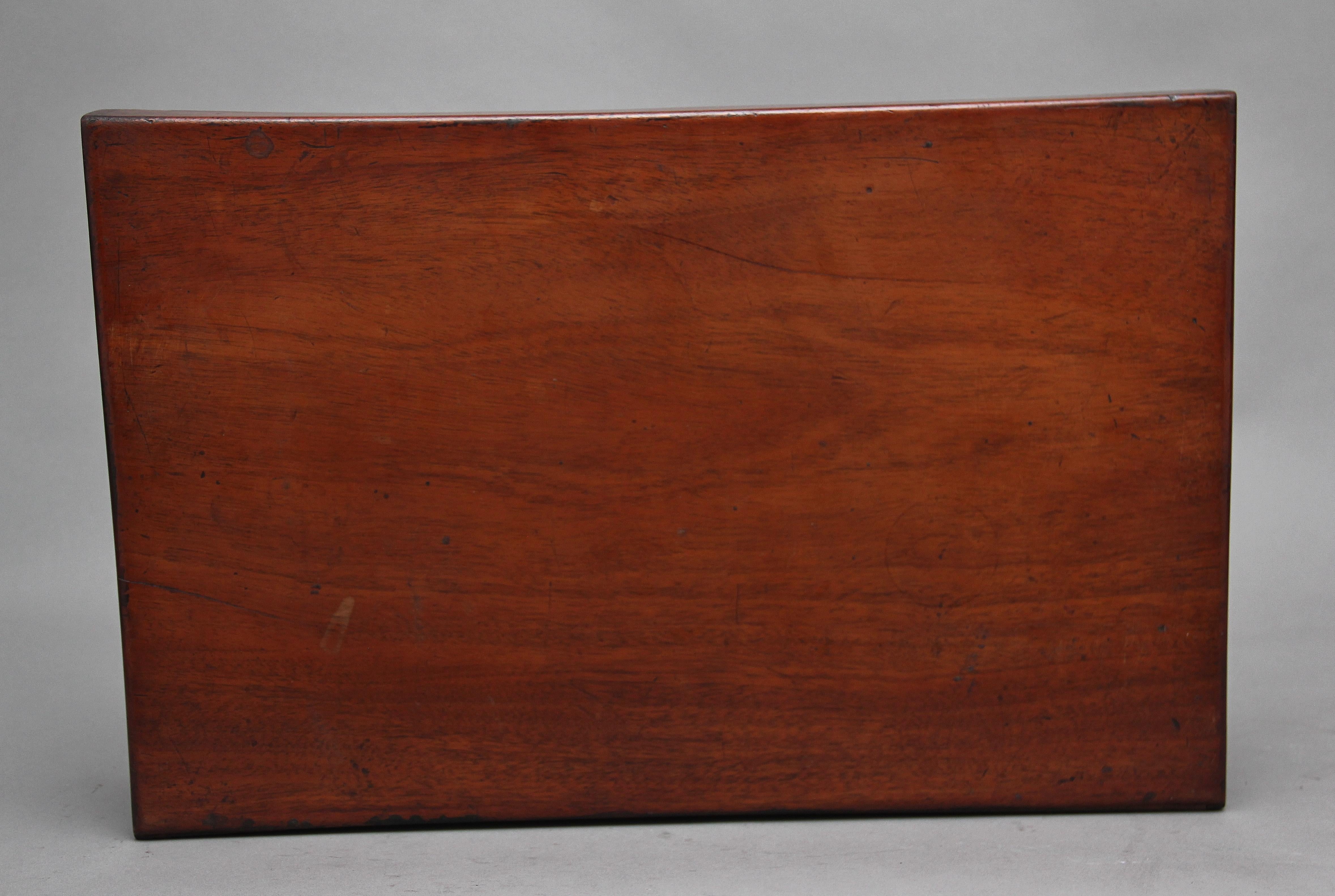 Early 19th Century Mahogany Tray In Good Condition For Sale In Martlesham, GB