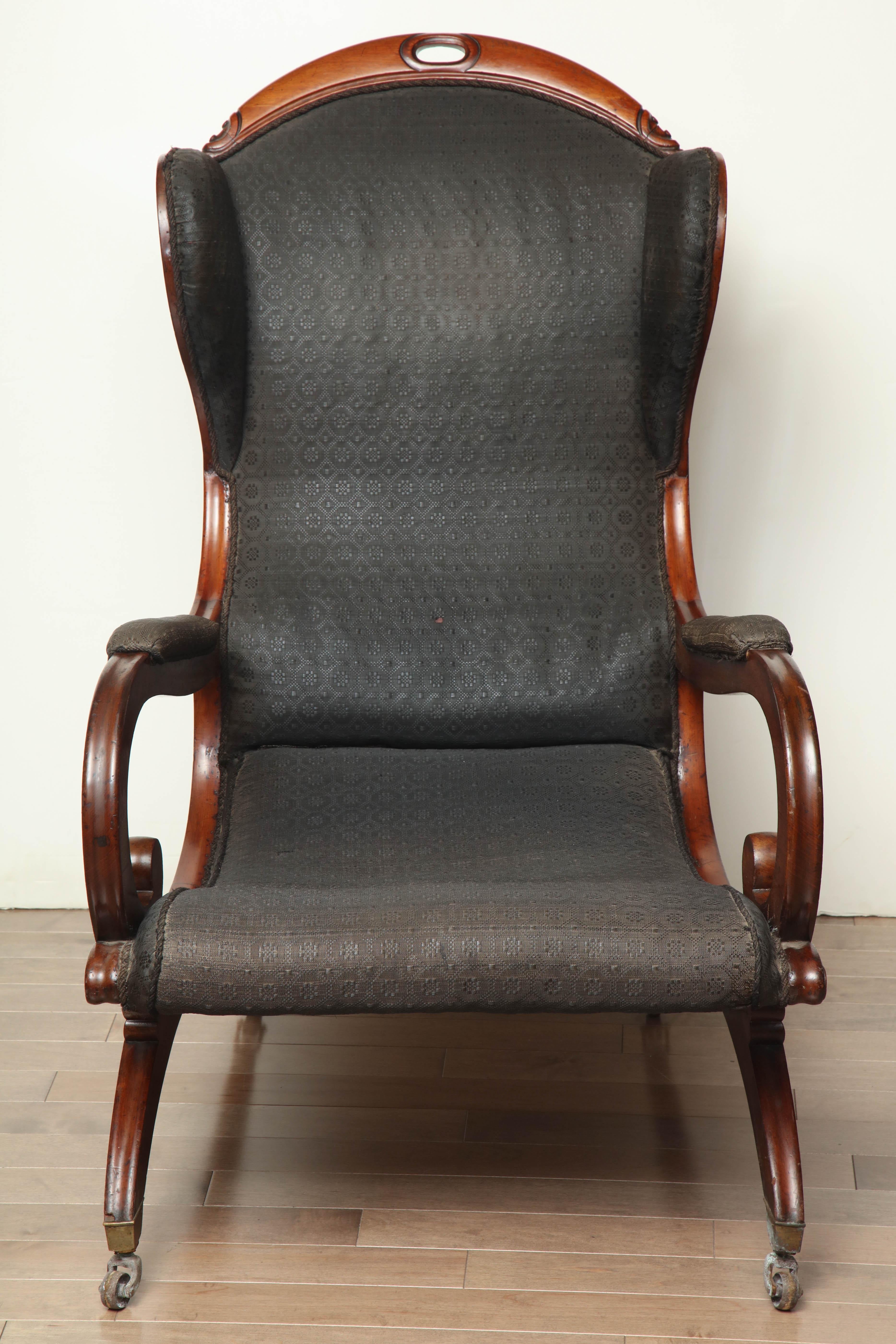 Early 19th Century Mahogany Wing Chair 6